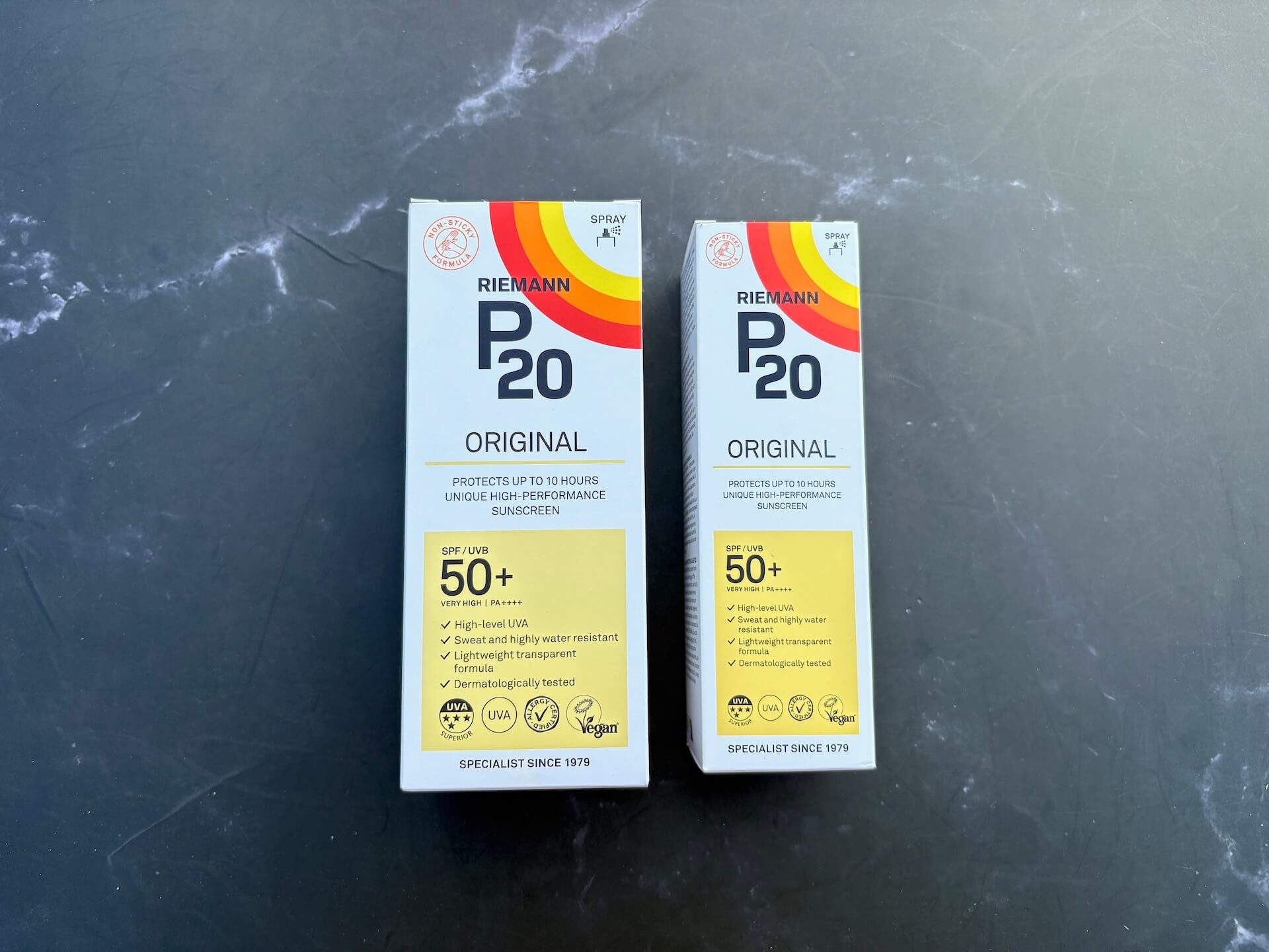 200 og 100 ml P20 Riemann Original Spray SPF 50+