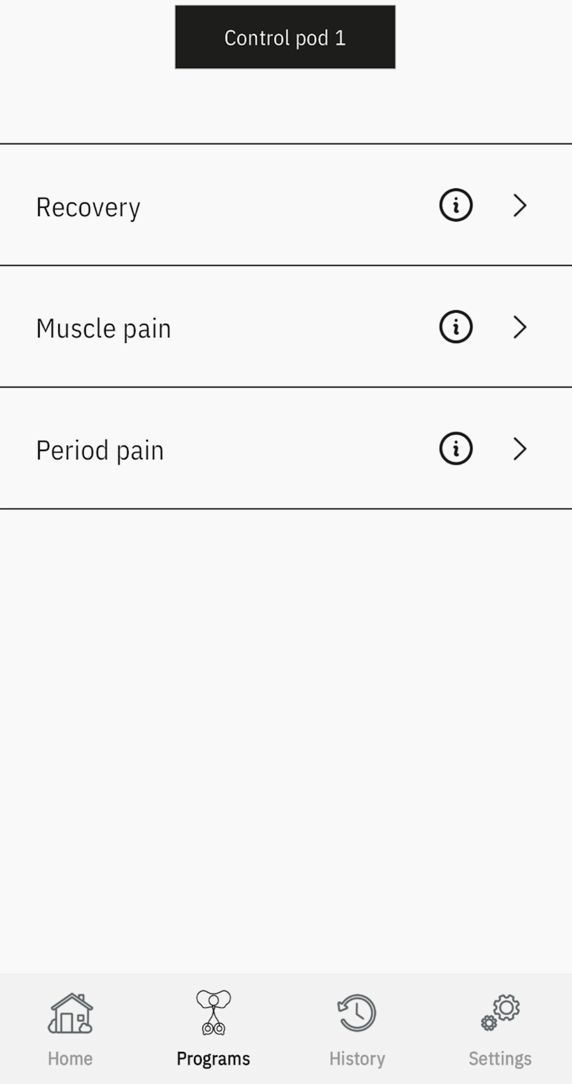 3 programtyper i app til Flowlife Flowtens Connect