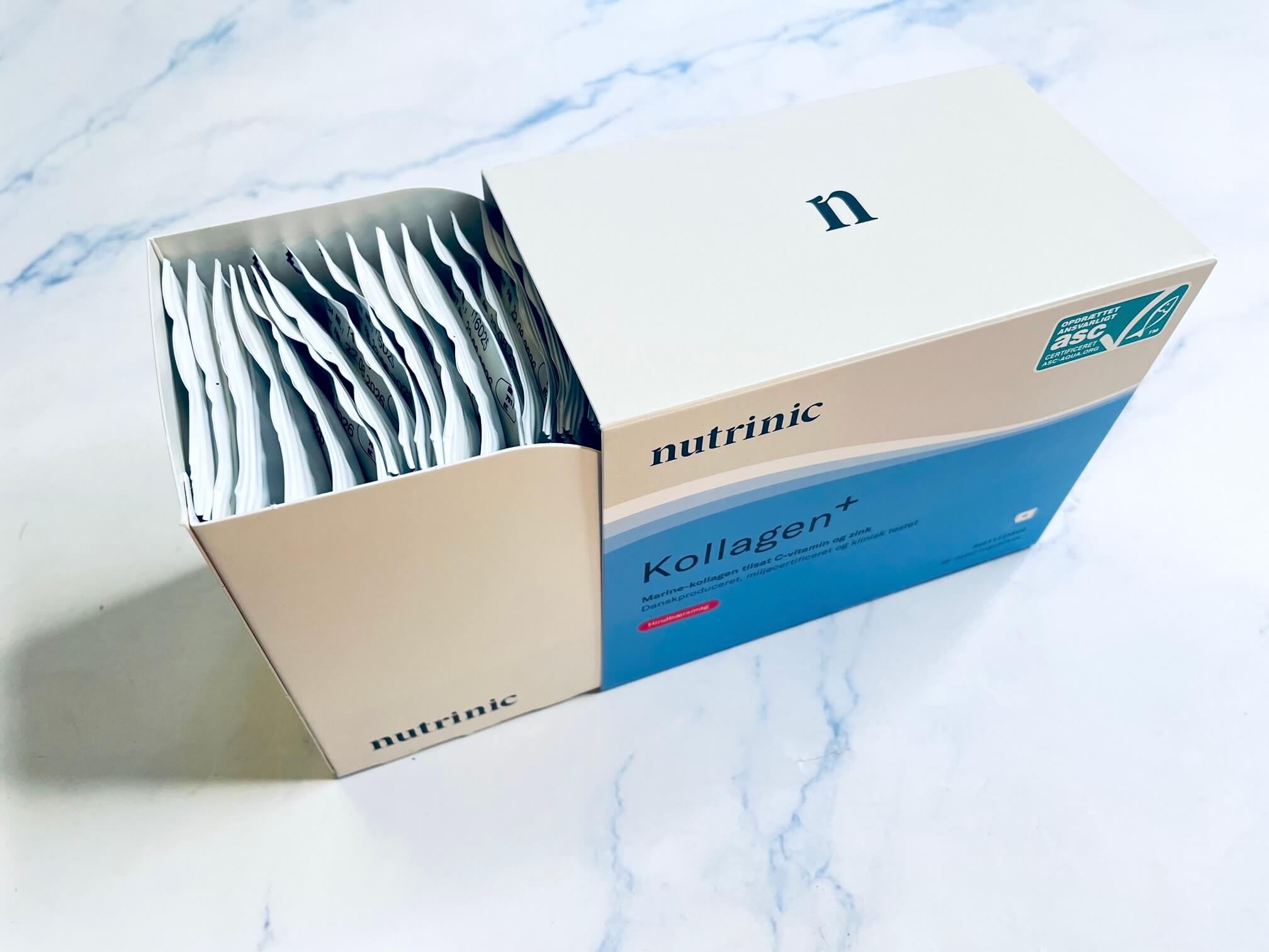 30 doseringsbreve Kollagen+ med hindbærsmag fra Nutrinic