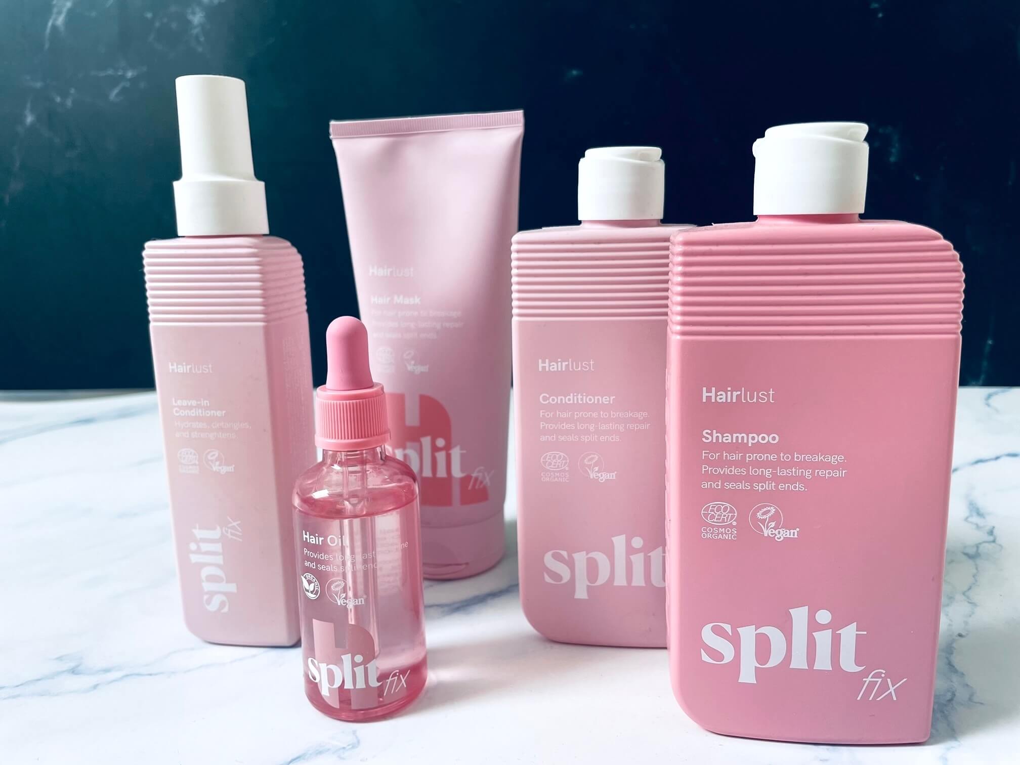 Hairlust Split Fix serie på bord