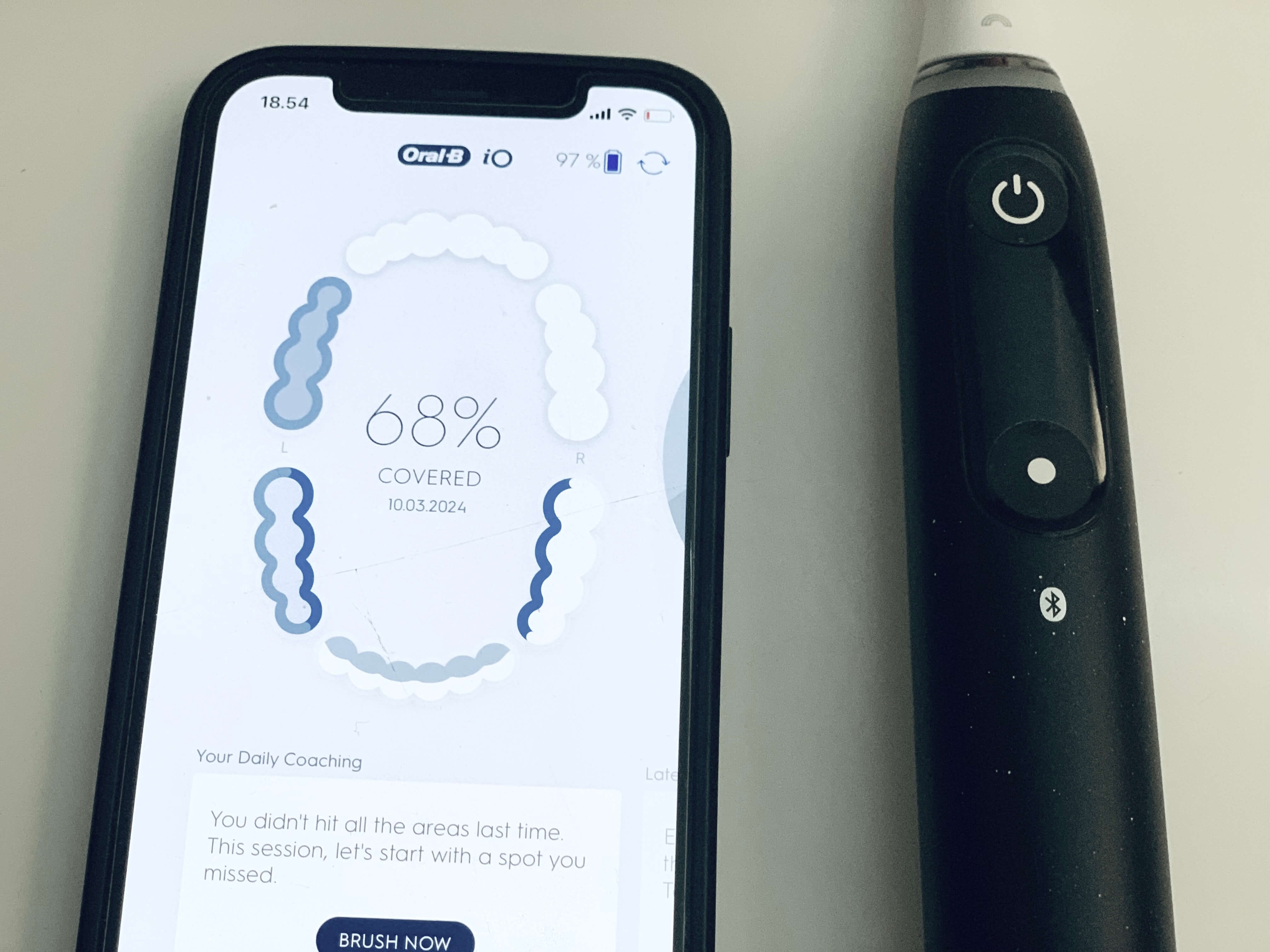App med info om de børstede tænder