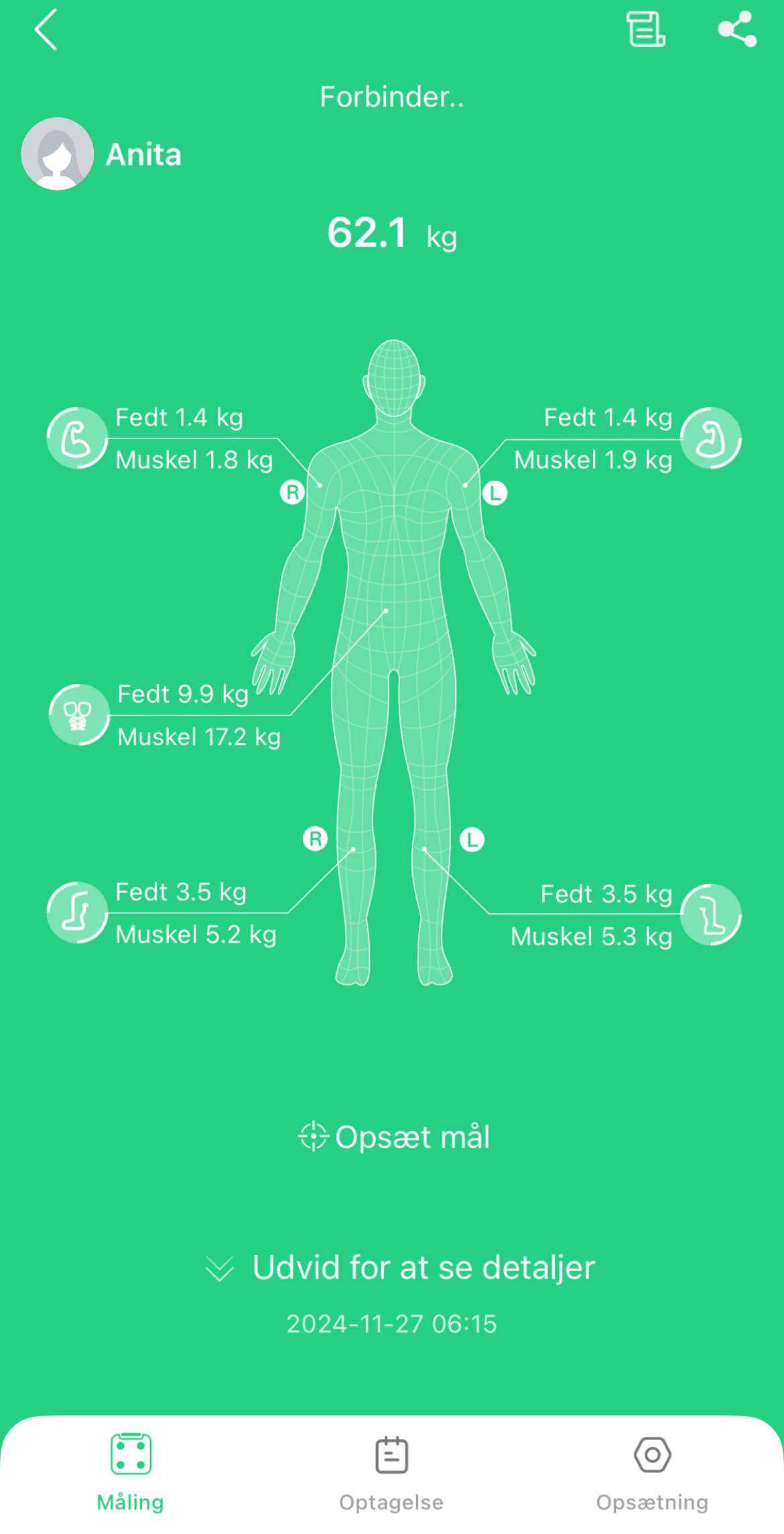 App til Danish Wellness Kropsscanner