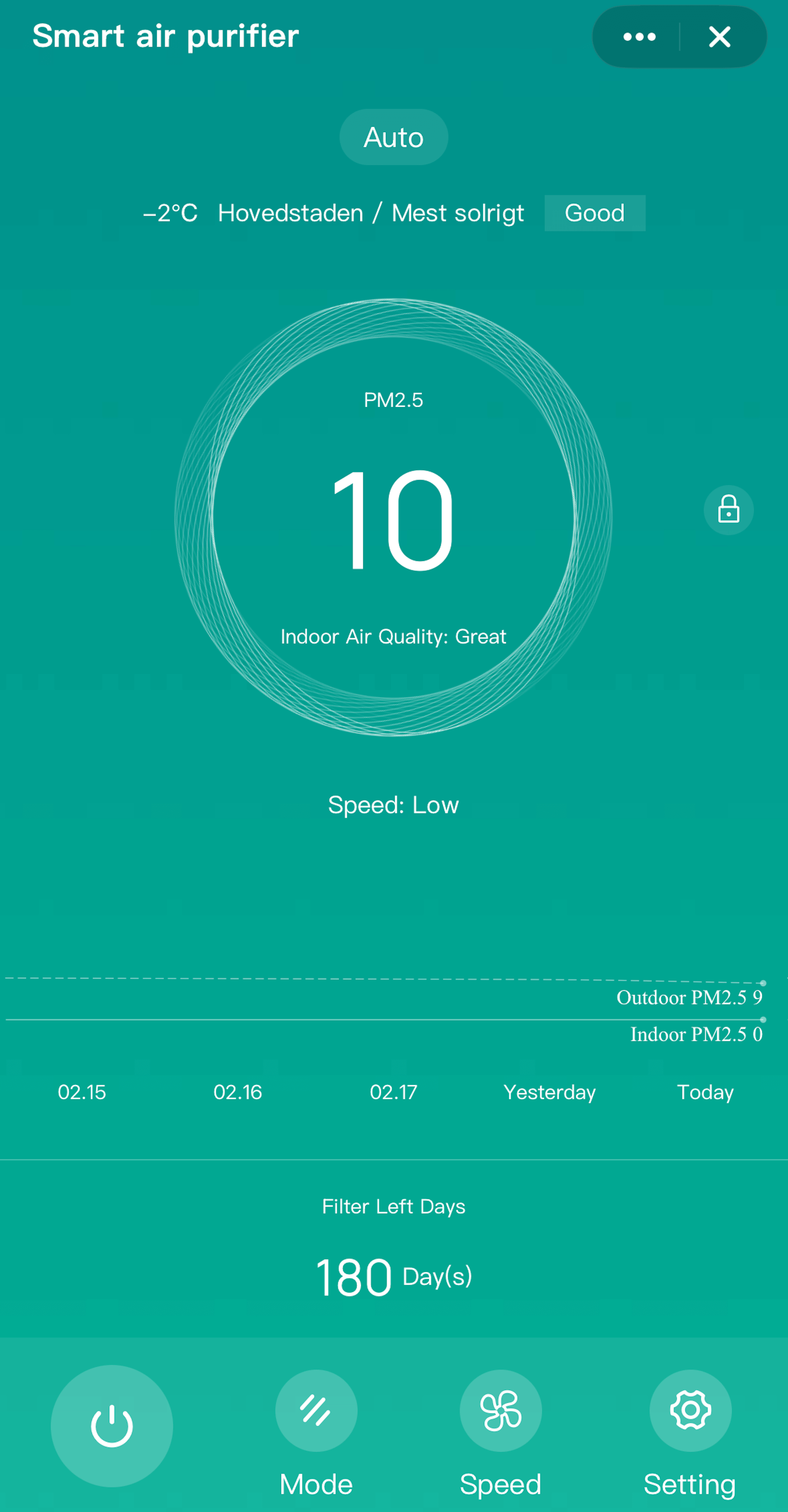 App til DeluxeCare Active Air luftrenser