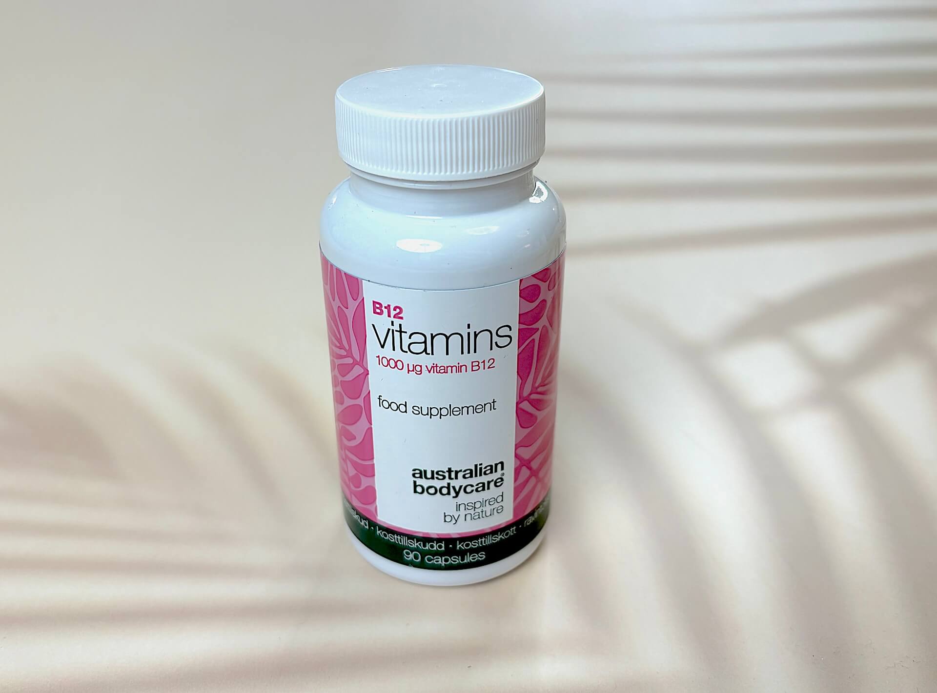 Australian Bodycare B12 Vitamins på bord