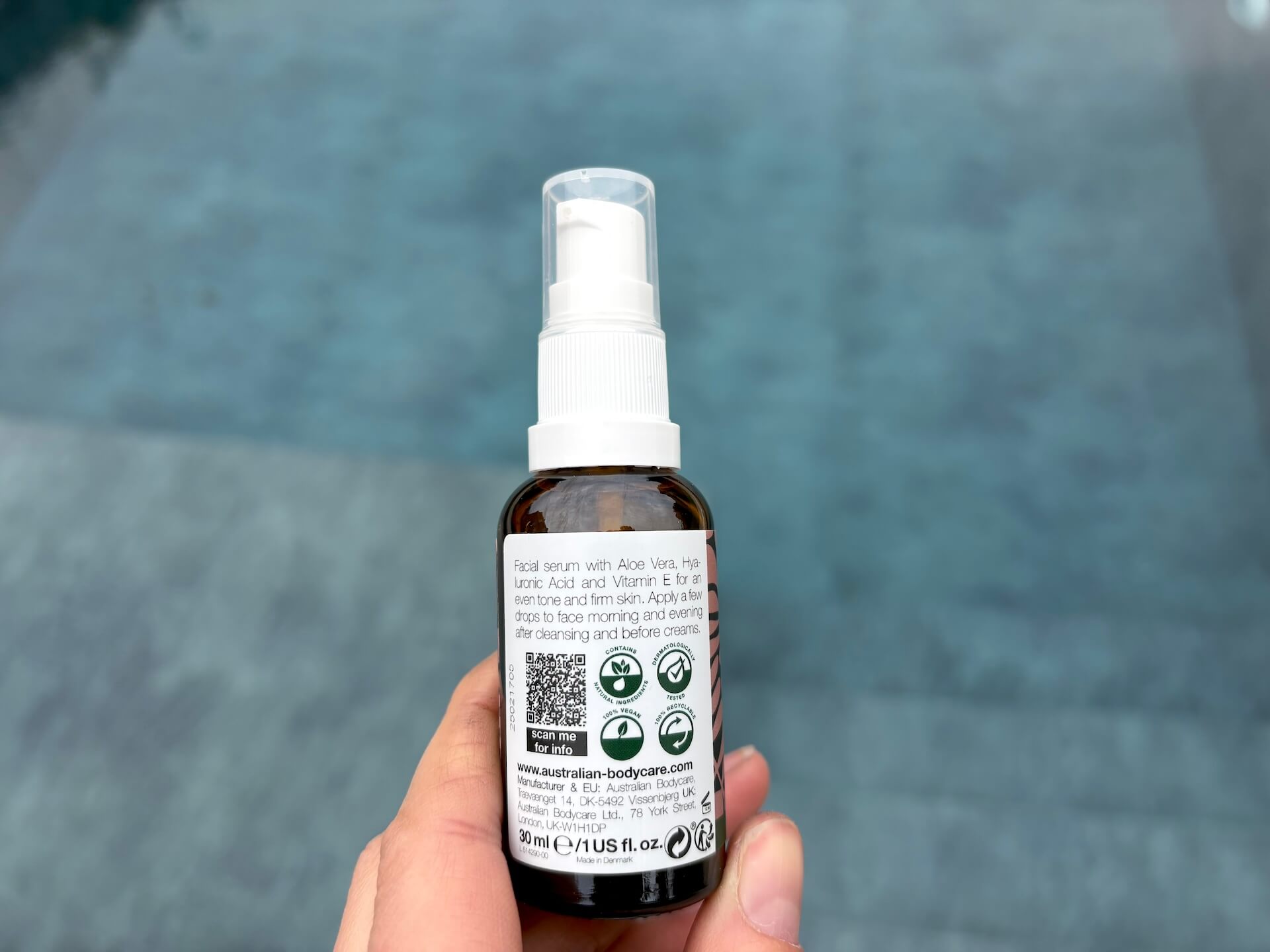 Bagside af Australian Bodycare Aloe Vera Serum