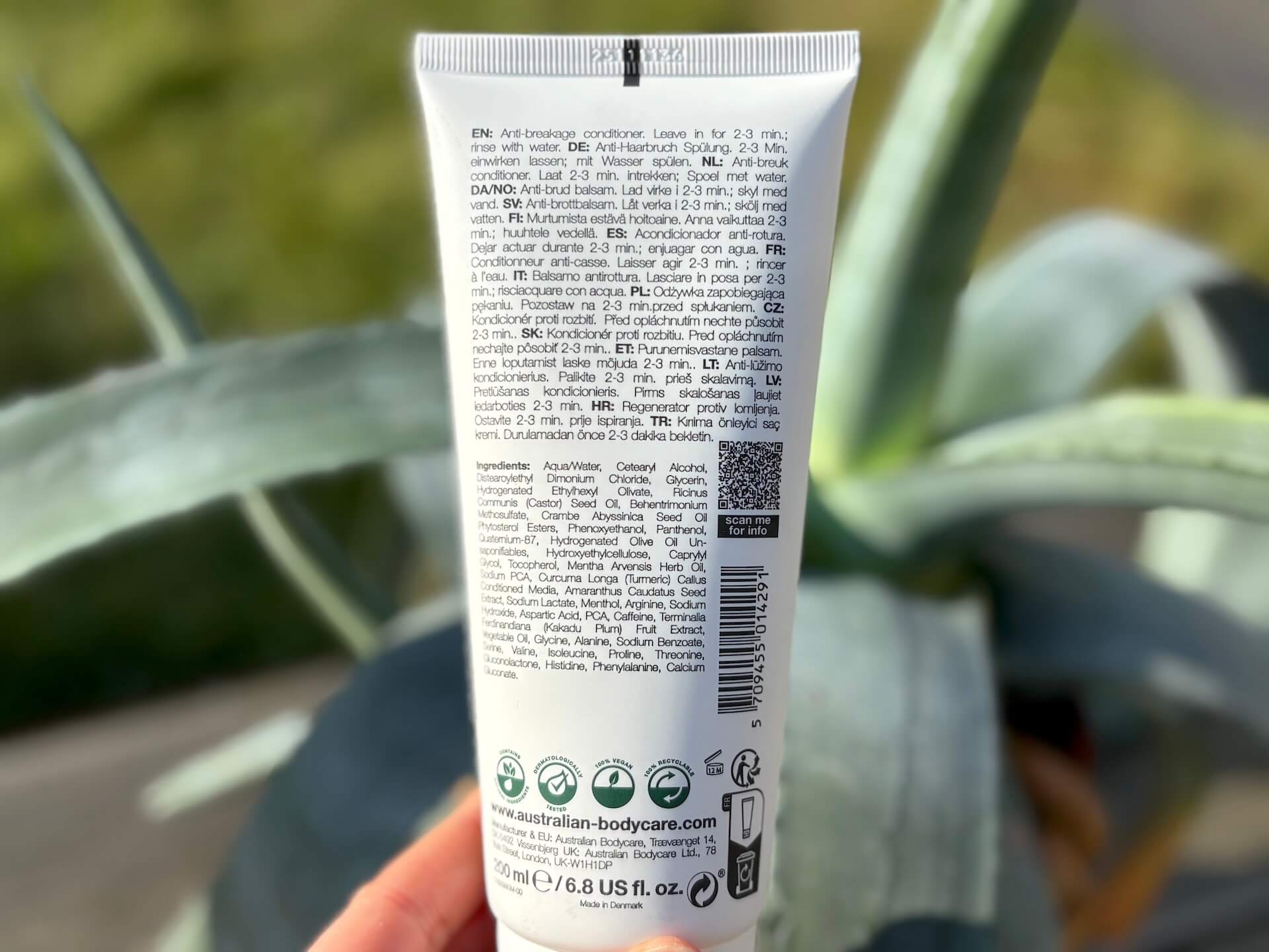 Bagside af Australian Bodycare Hair Loss Conditioner