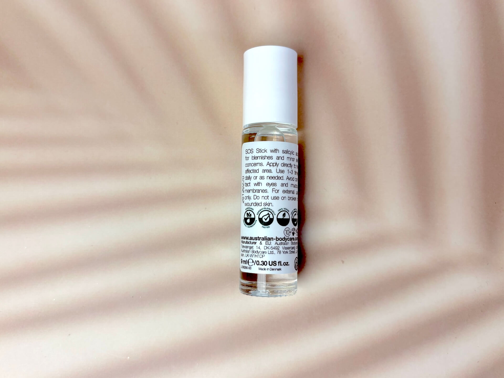 Bagside af Australian Bodycare Salicylic Acid SOS Stick