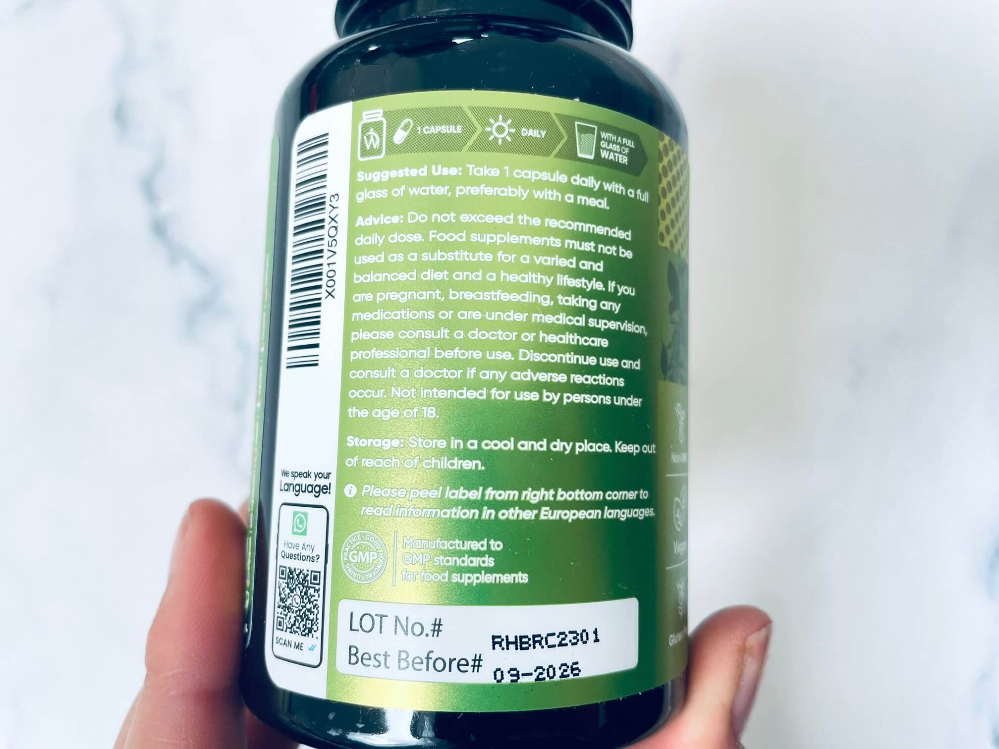 Bagside af Berberine fra Weightworld