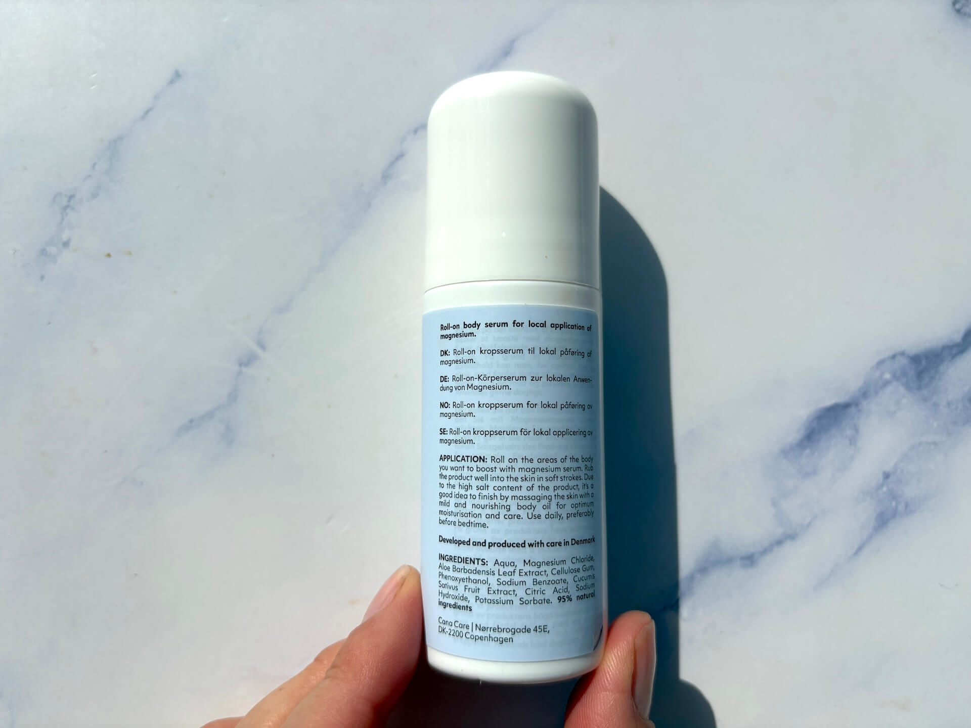Bagside af Cana Care REST roll-on