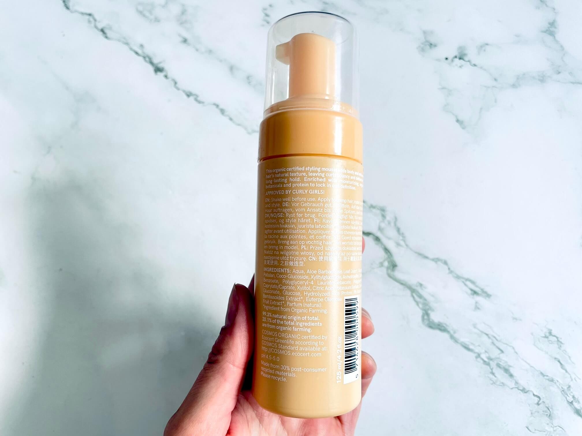 Bagside af Curl Crush Defining Mousse fra Hairlust