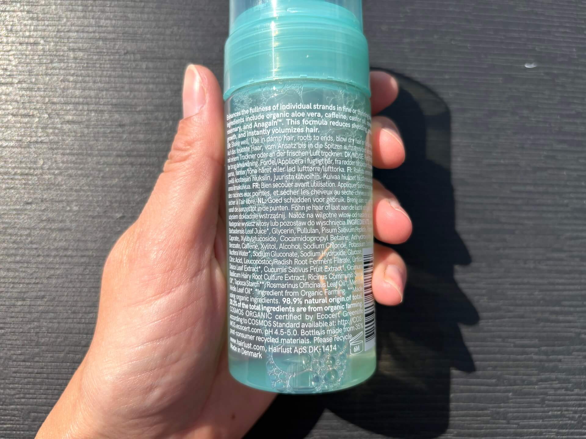 Bagside af Hairlust Grow Perfect Thickening Mousse