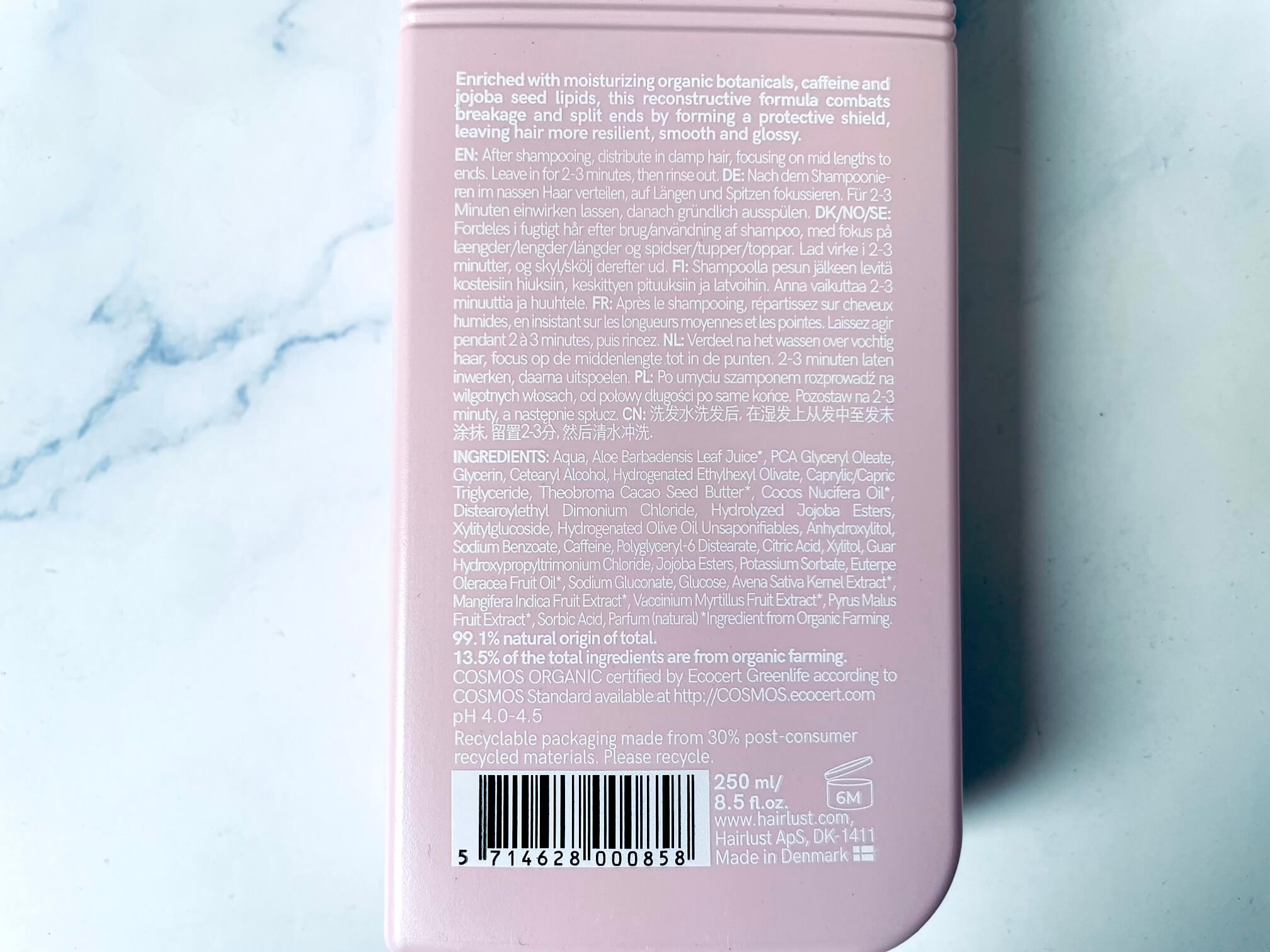 Bagside af Hairlust Split Fix conditioner