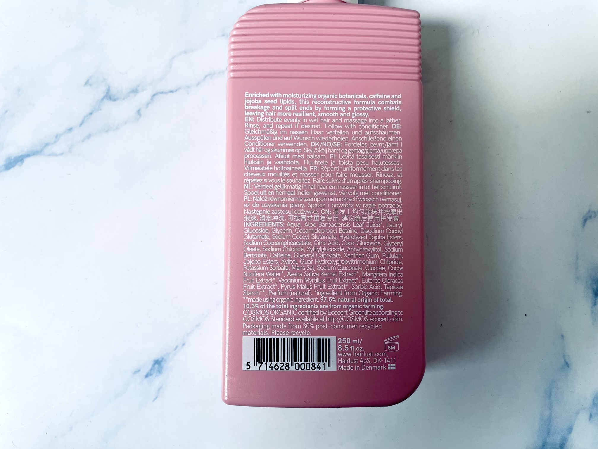 Bagside af Hairlust Split Fix shampoo