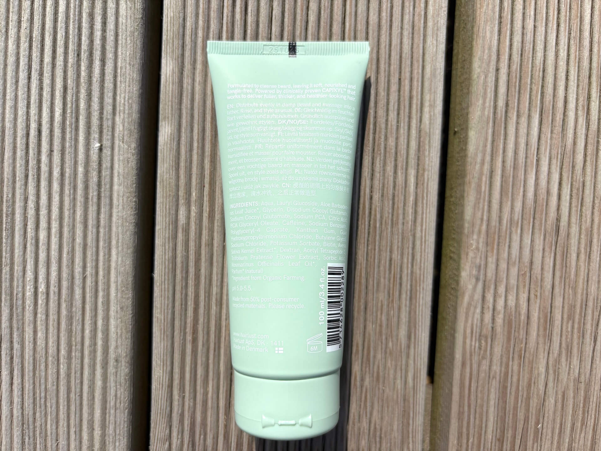 Bagside af Hairlust Wonder Beard Shampoo