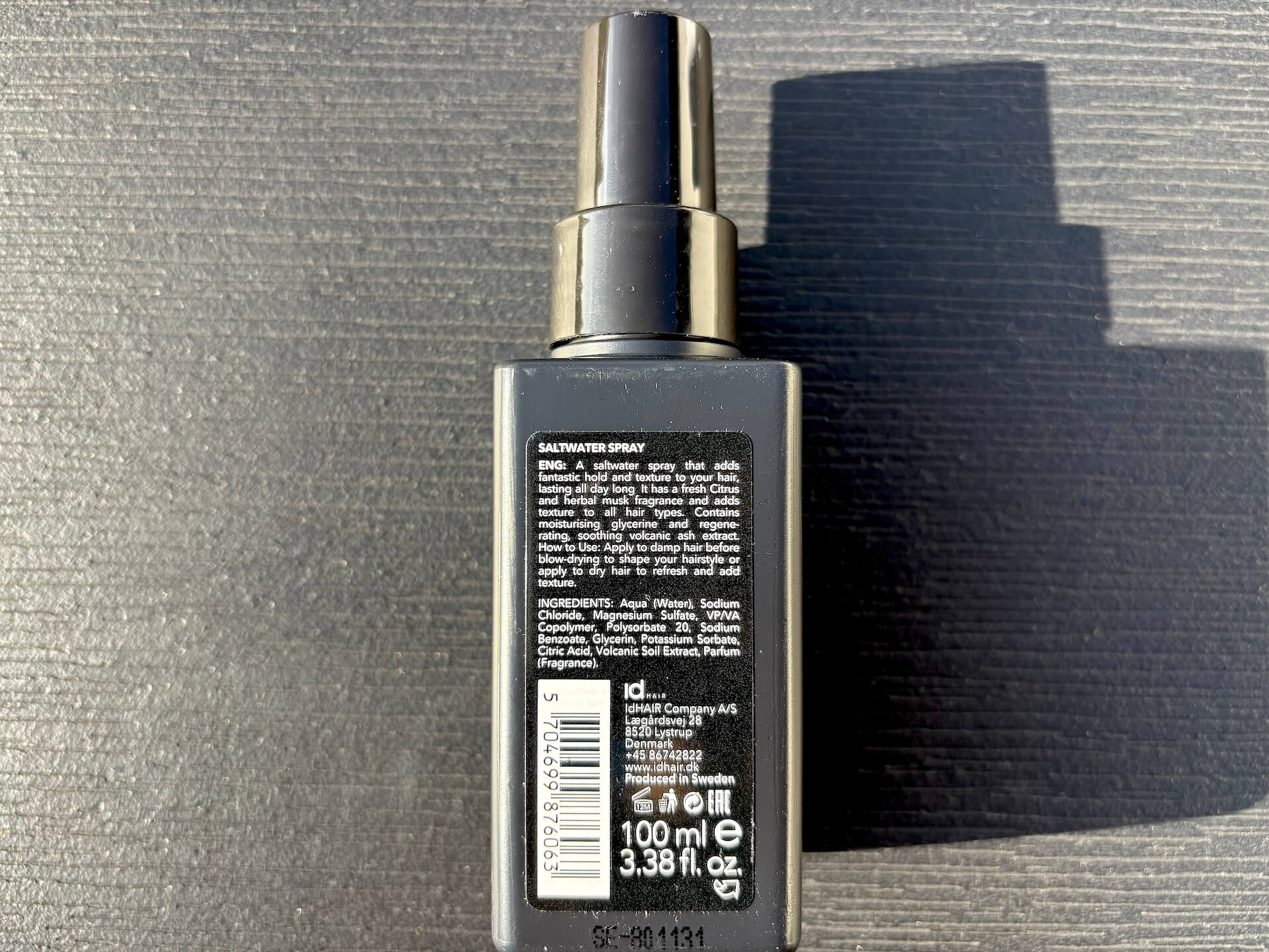 Bagside af IdHAIR Black Xclusive Saltwater Spray