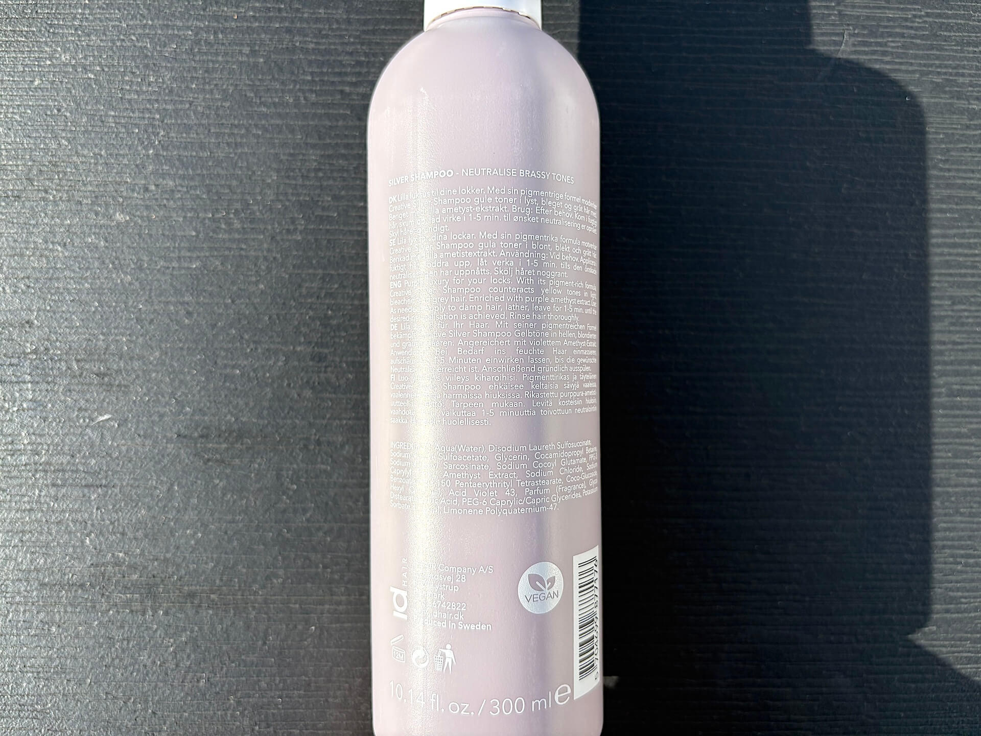 Bagside af IdHAIR Creative Silver Shampoo