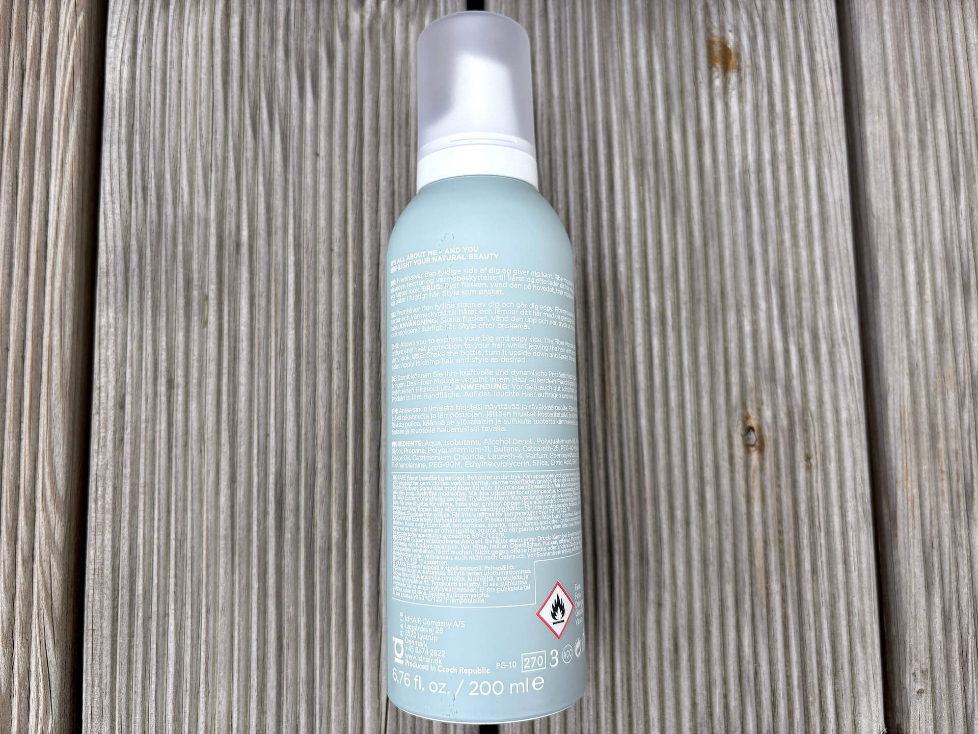 Bagside af IdHAIR Me Fiber Mousse