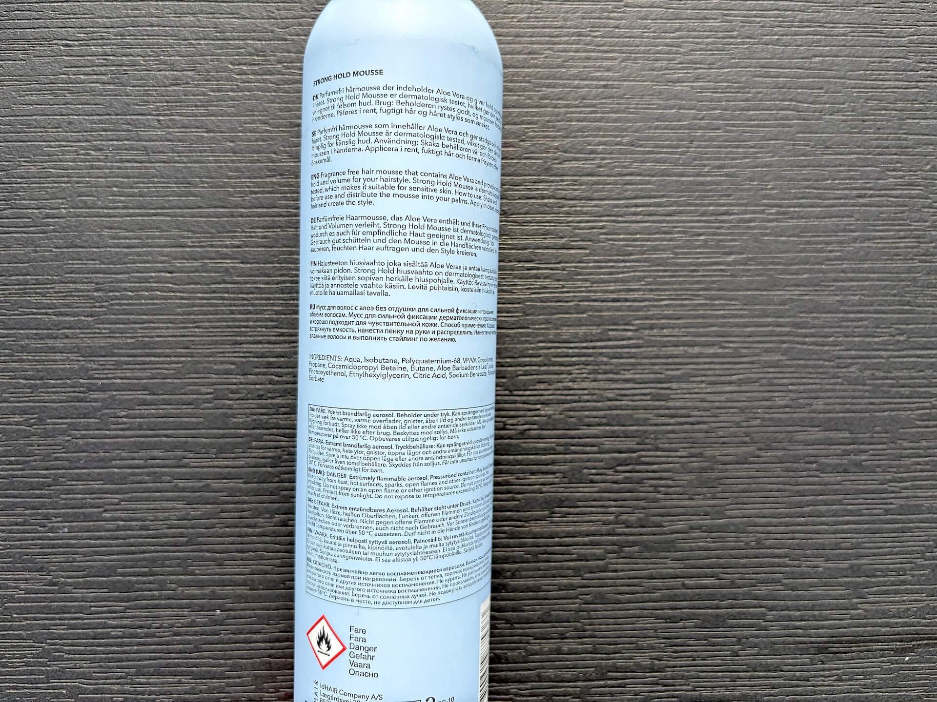 Bagside af IdHAIR Sensitive Xclusive Strong Hold Mousse