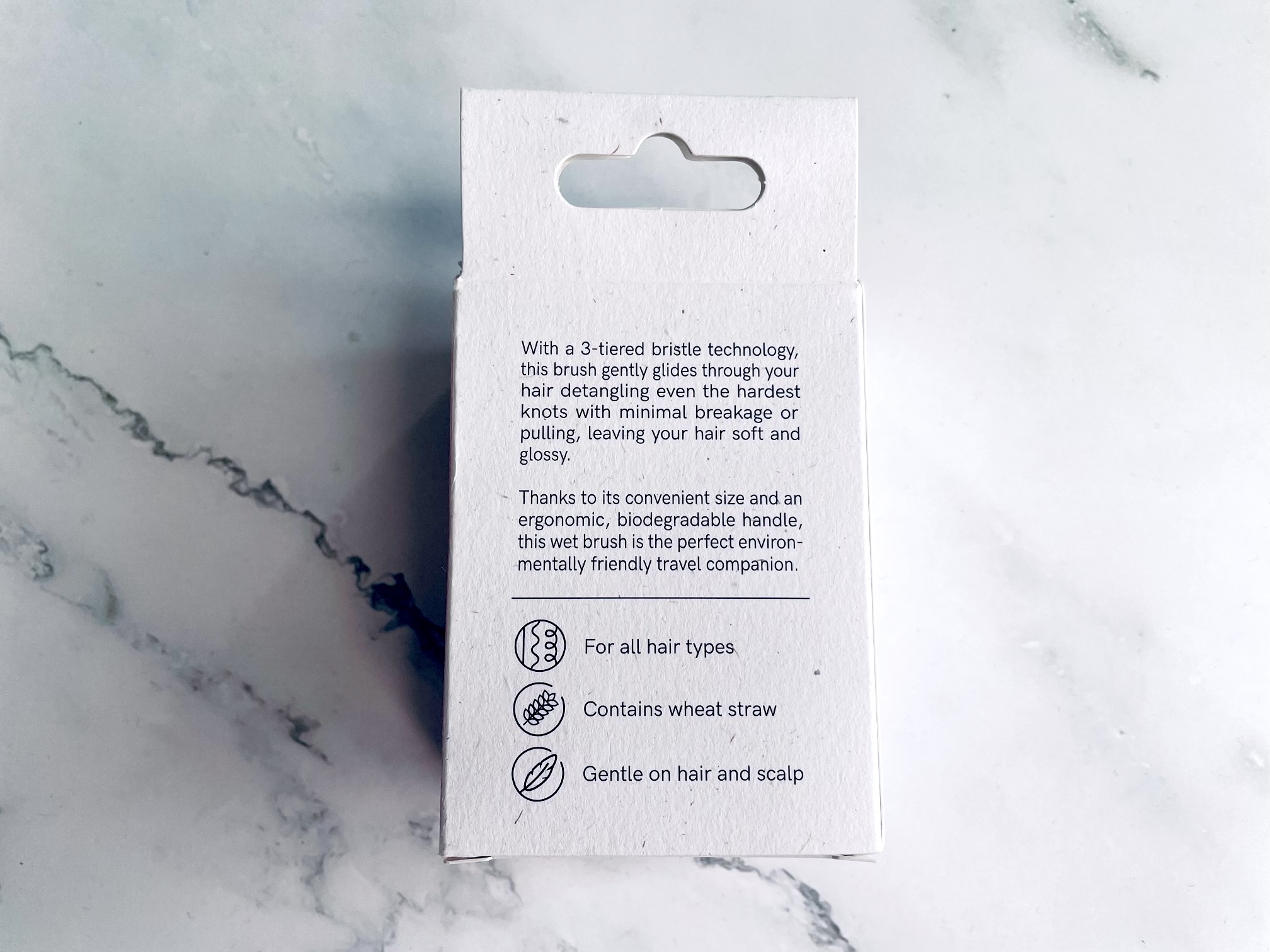 Bagside af kasse med Wet Hair Detangler fra Hairlust