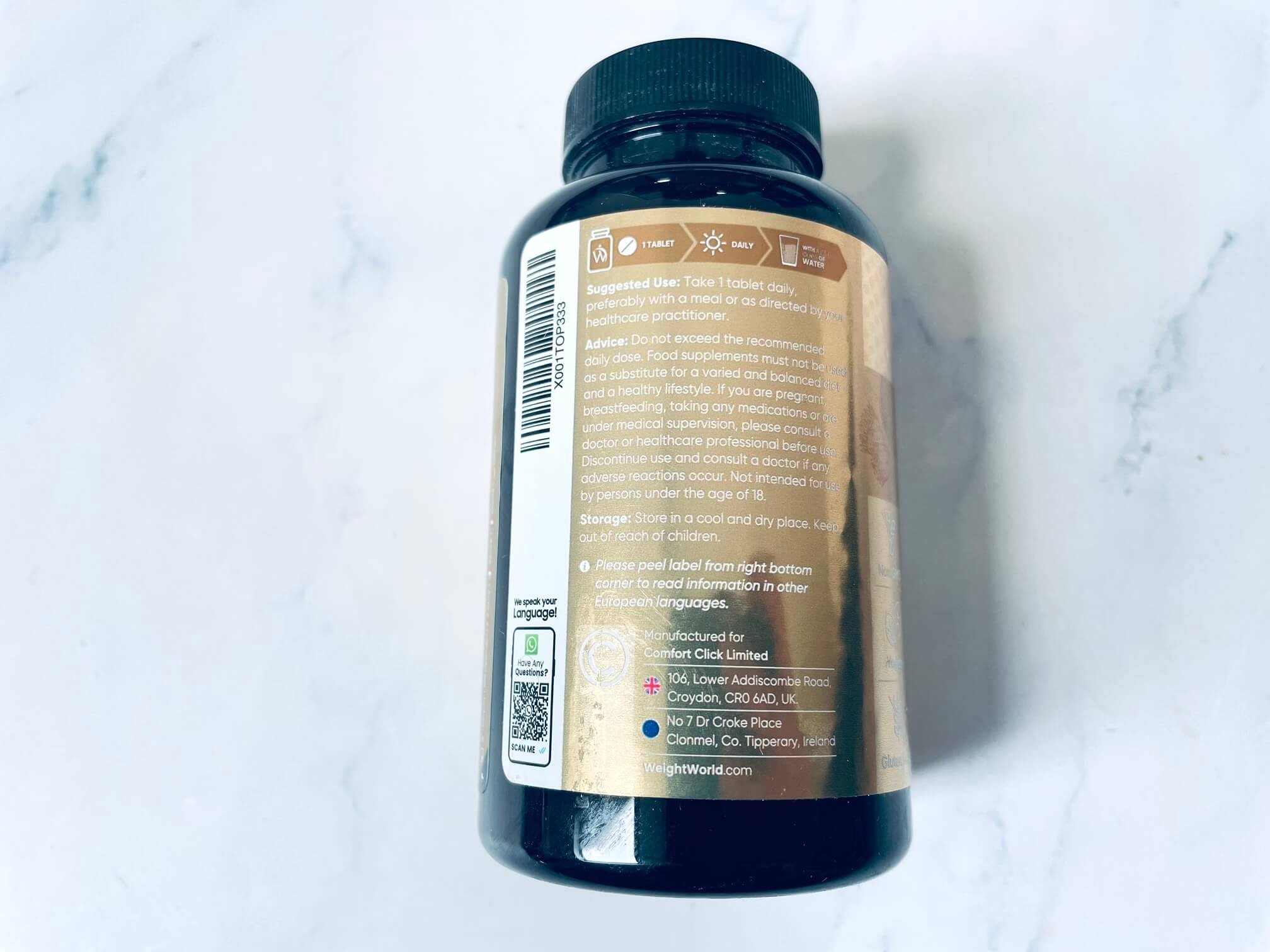 Bagside af Lions Mane fra Weightworld