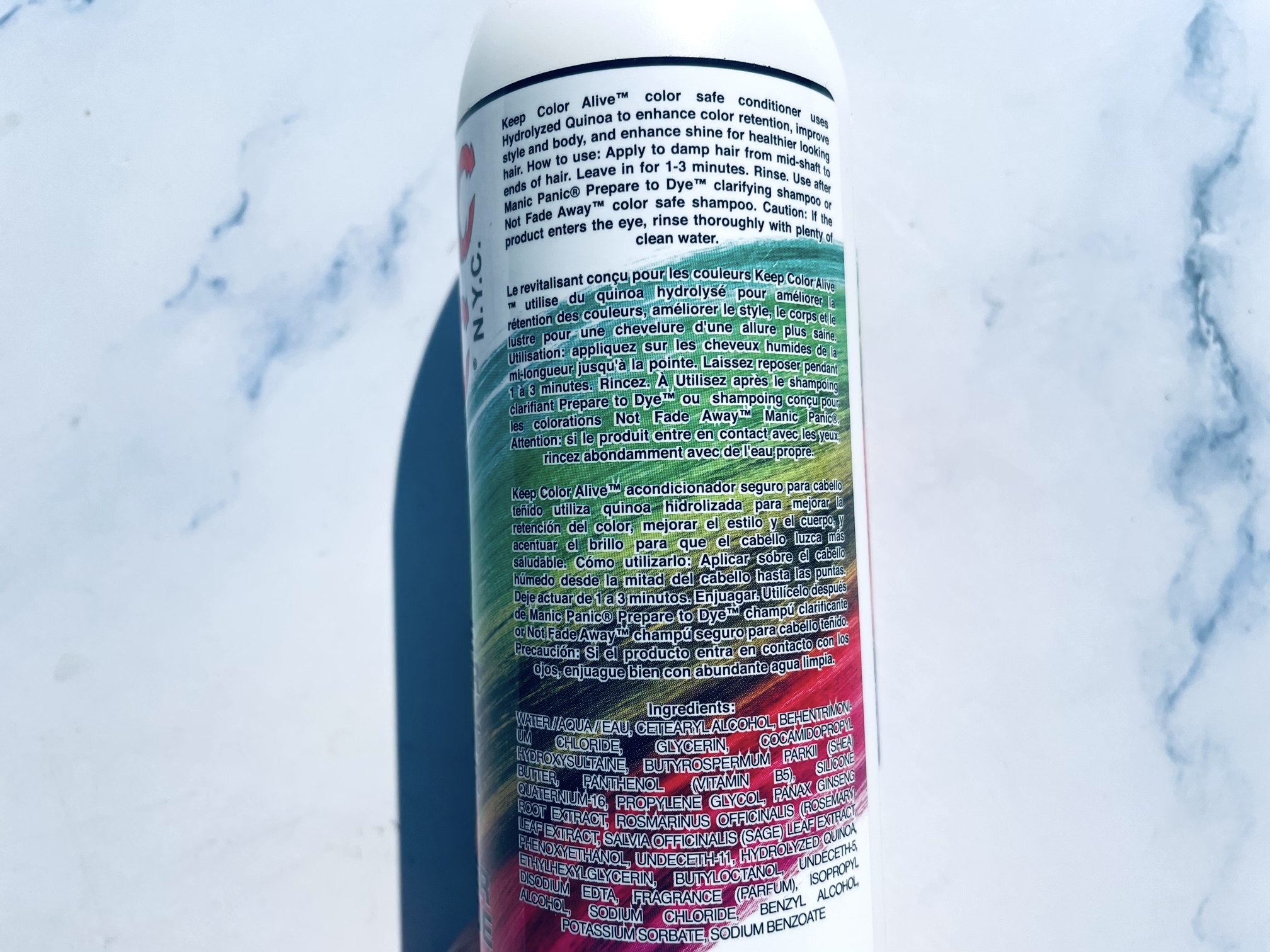 Bagside af Manic Panic Keep Colors alive conditioner