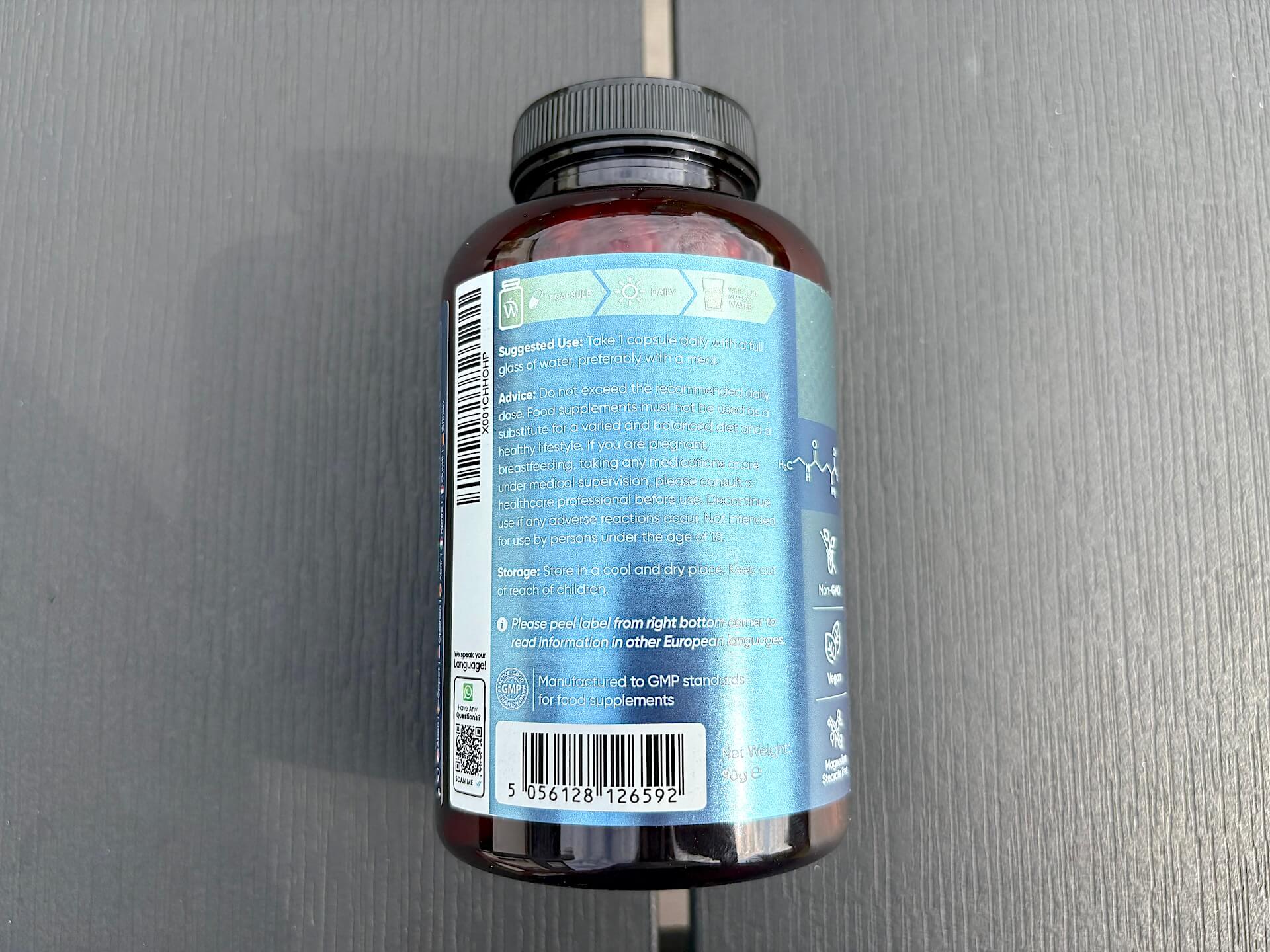 Bagside af WeightWorld L-Theanine