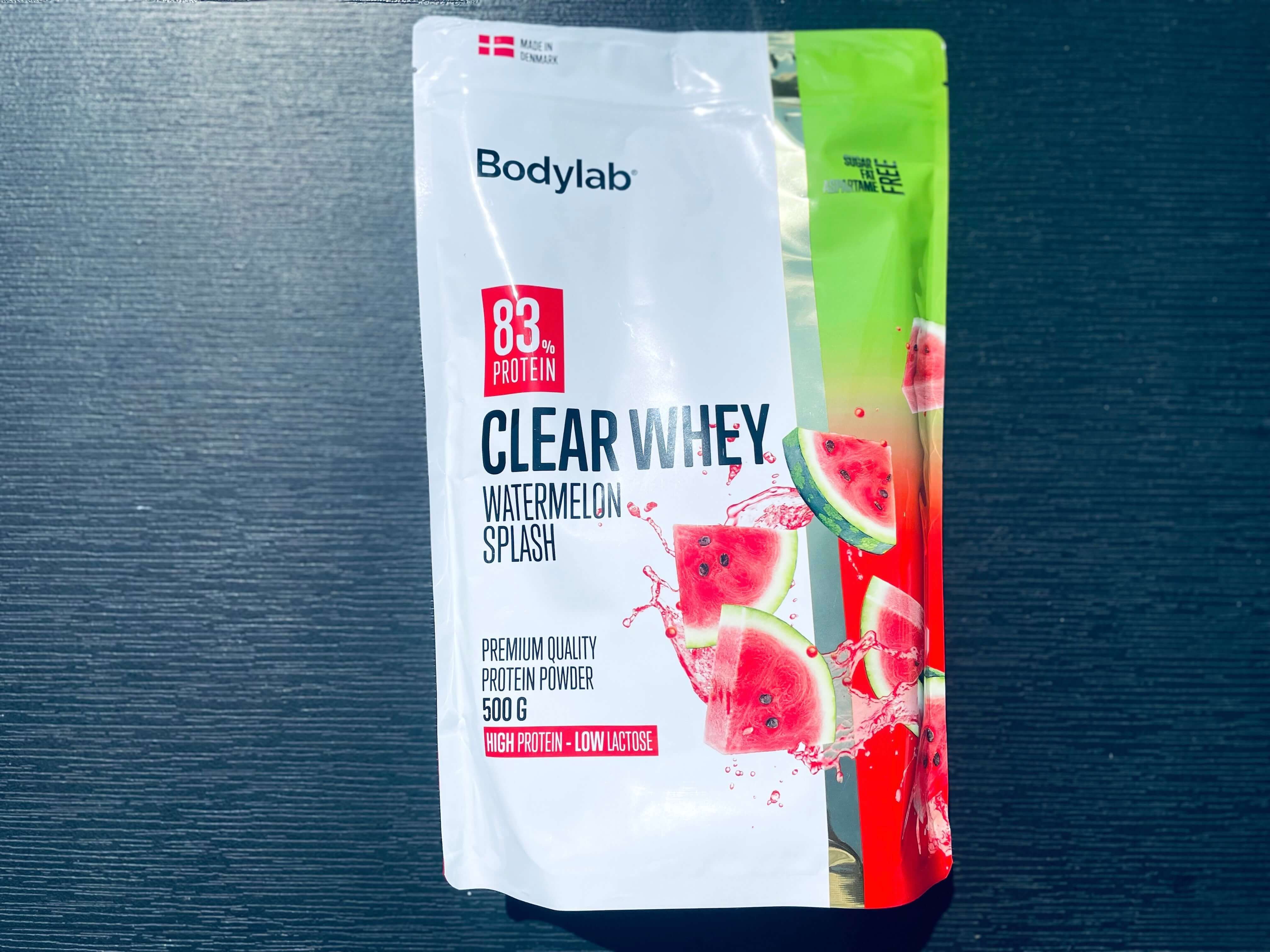 Bodylab Clear Whey på bord