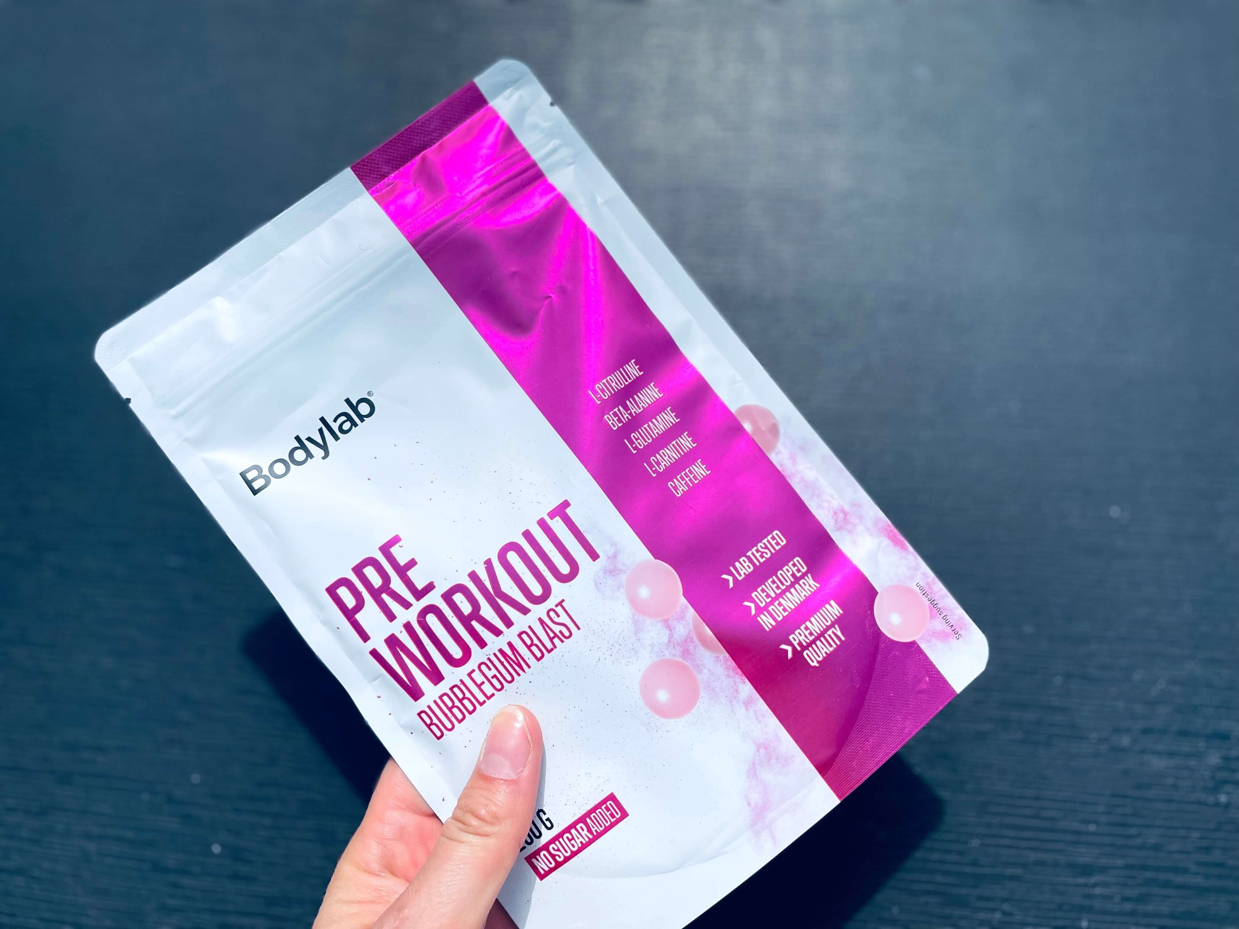 Bodylab Pre Workout i hånd