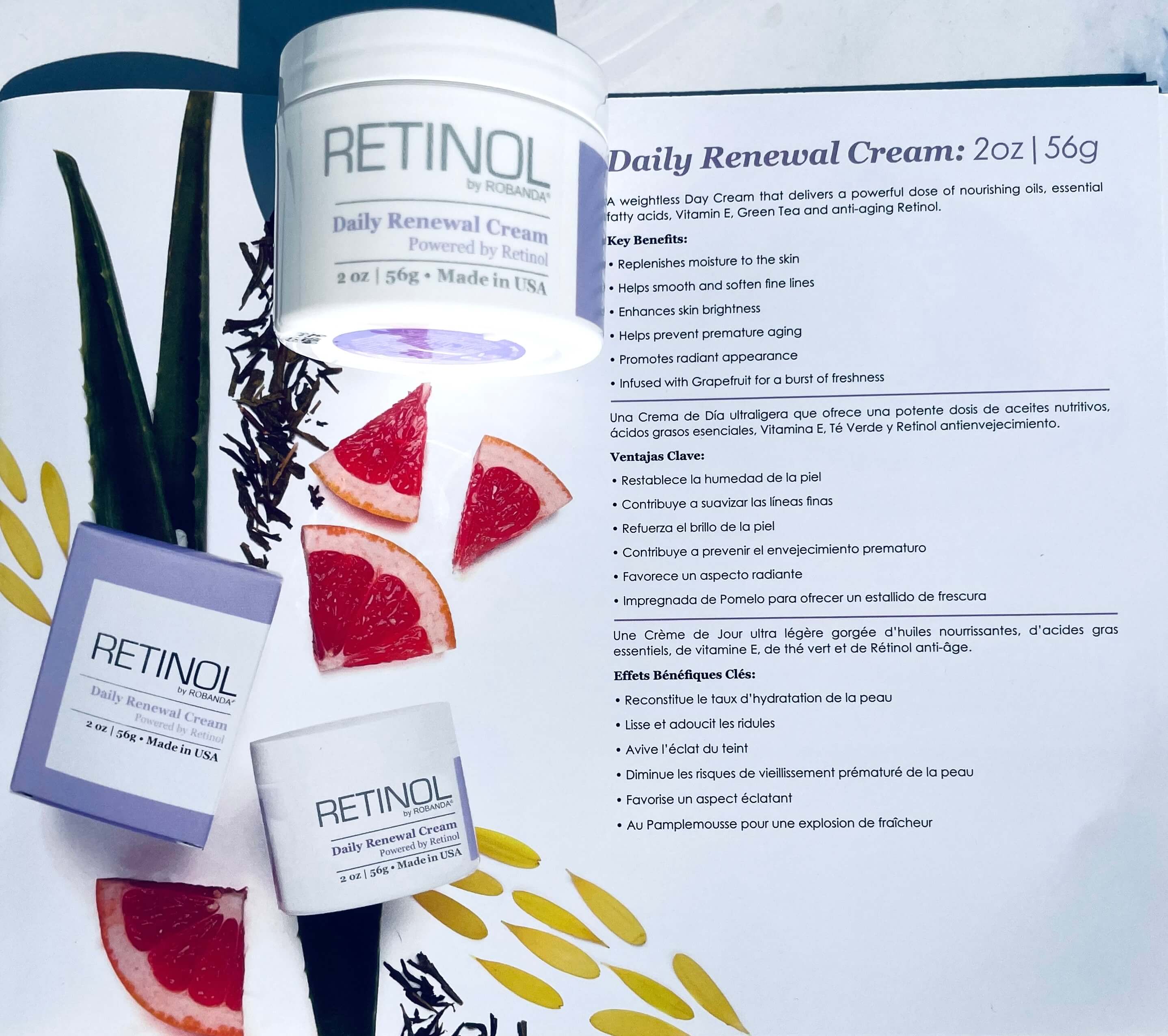 Brochure med Retinol By Robanda Daily Renewal