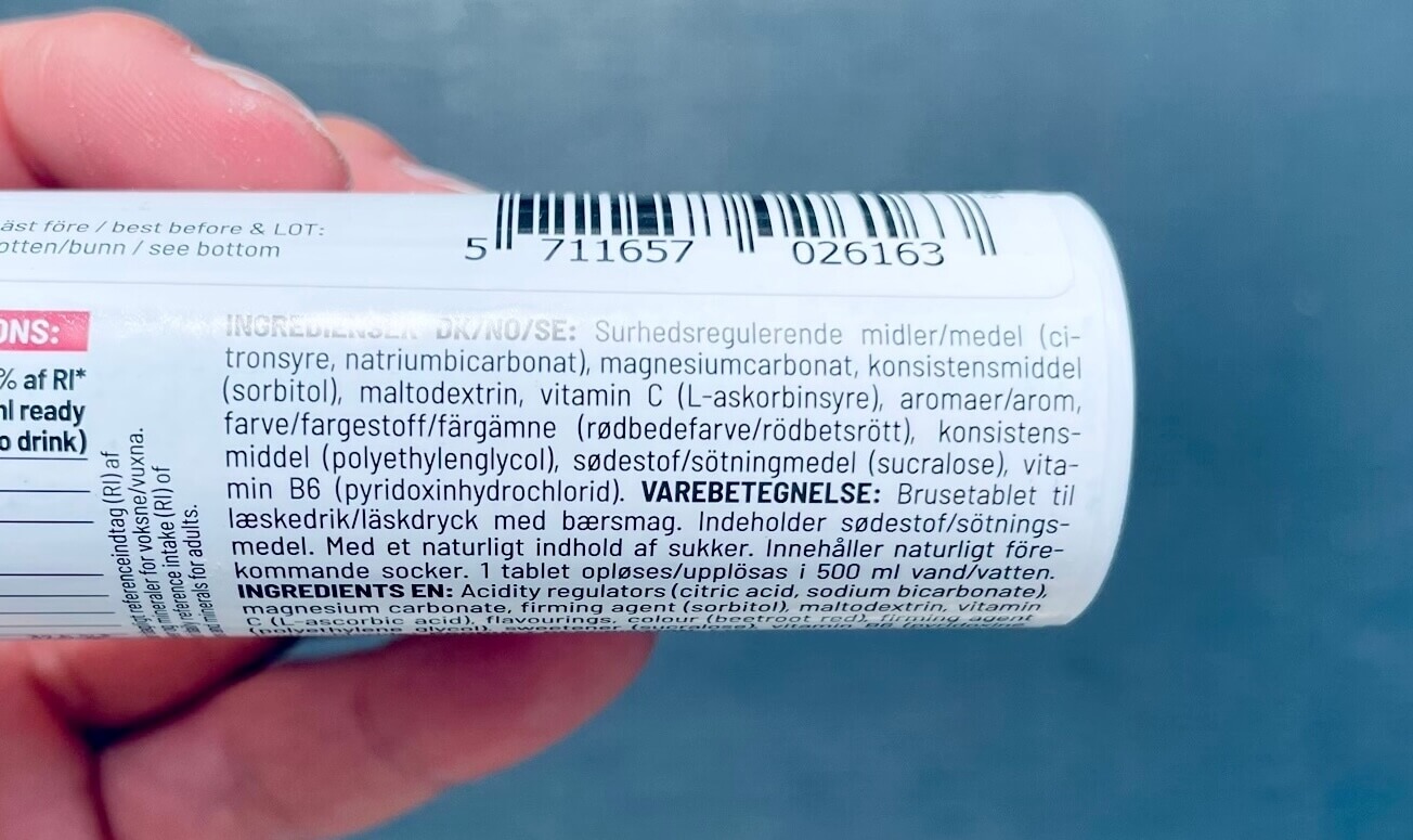 Brugsanvisning på Bodylab Hydro Tabs