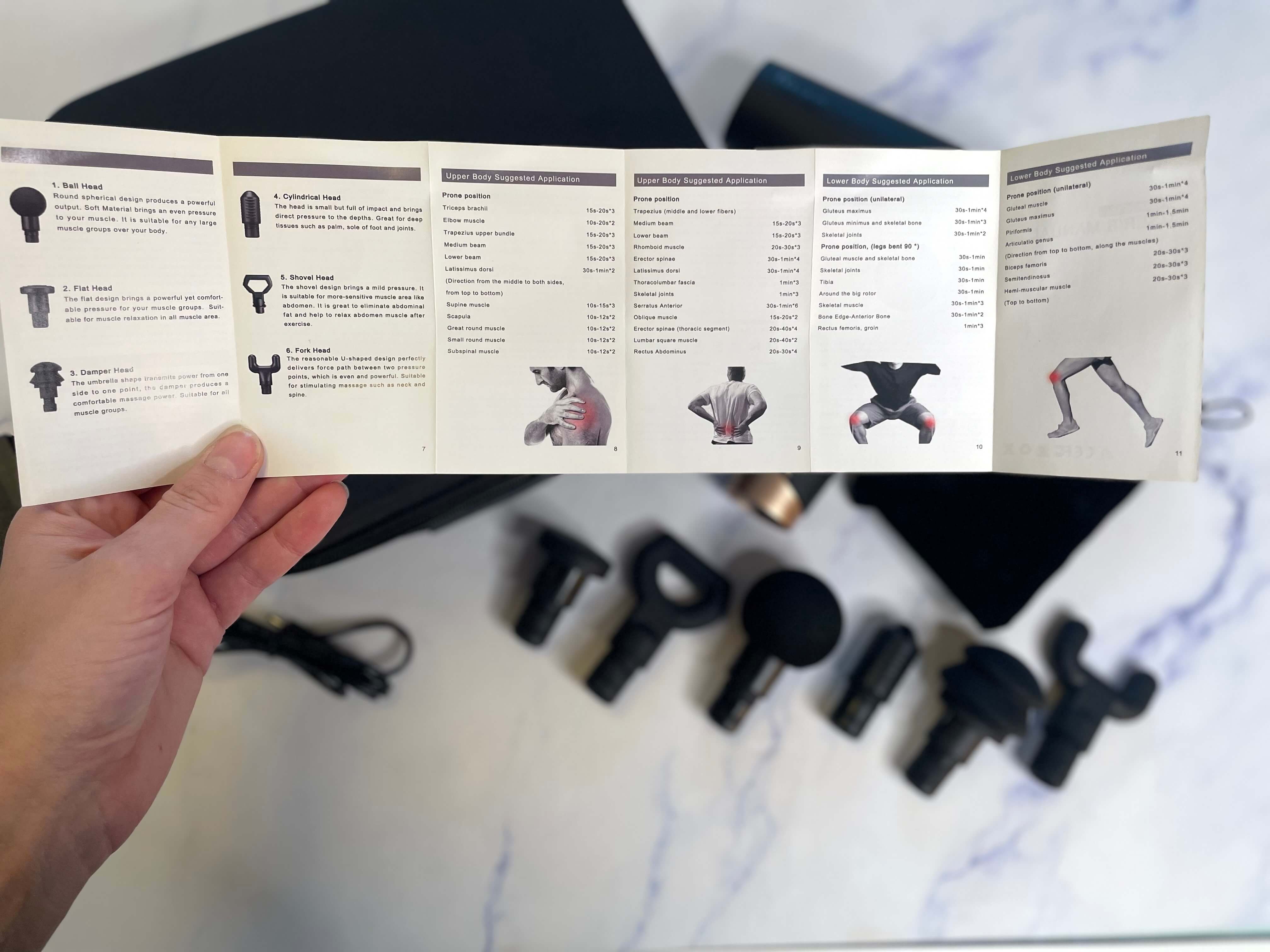Brugsanvisning til IWAO massagepistol