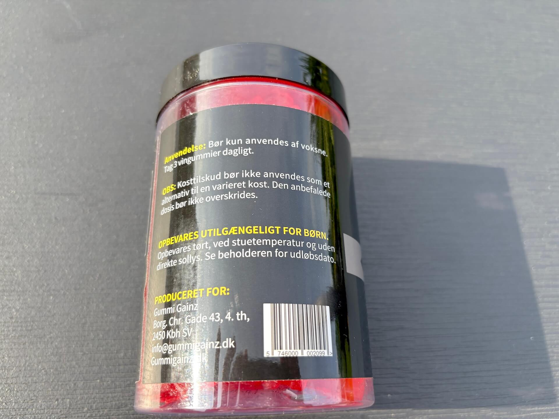 Brugsvejledning på Gummi Gainz Creatine Gummies