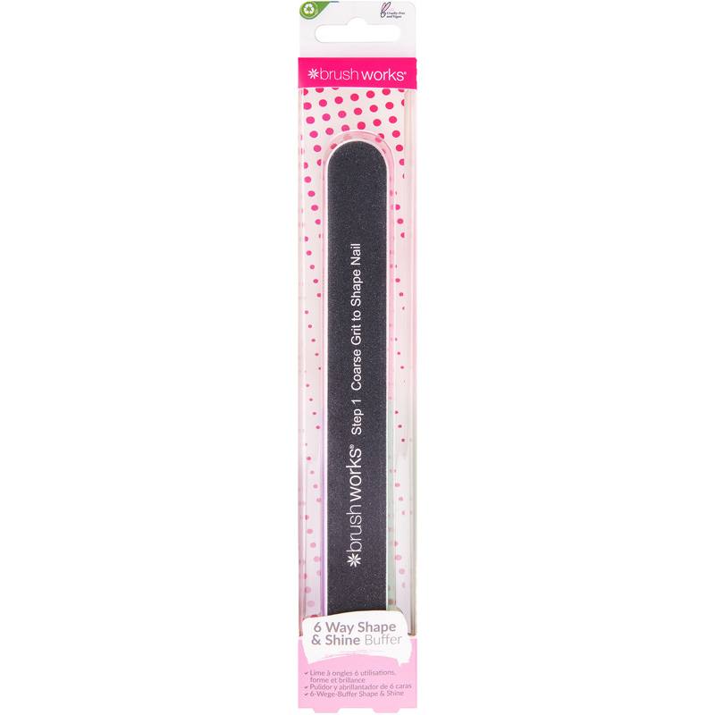 Brushworks 6 Way Shape & Shine Nail Buffer 