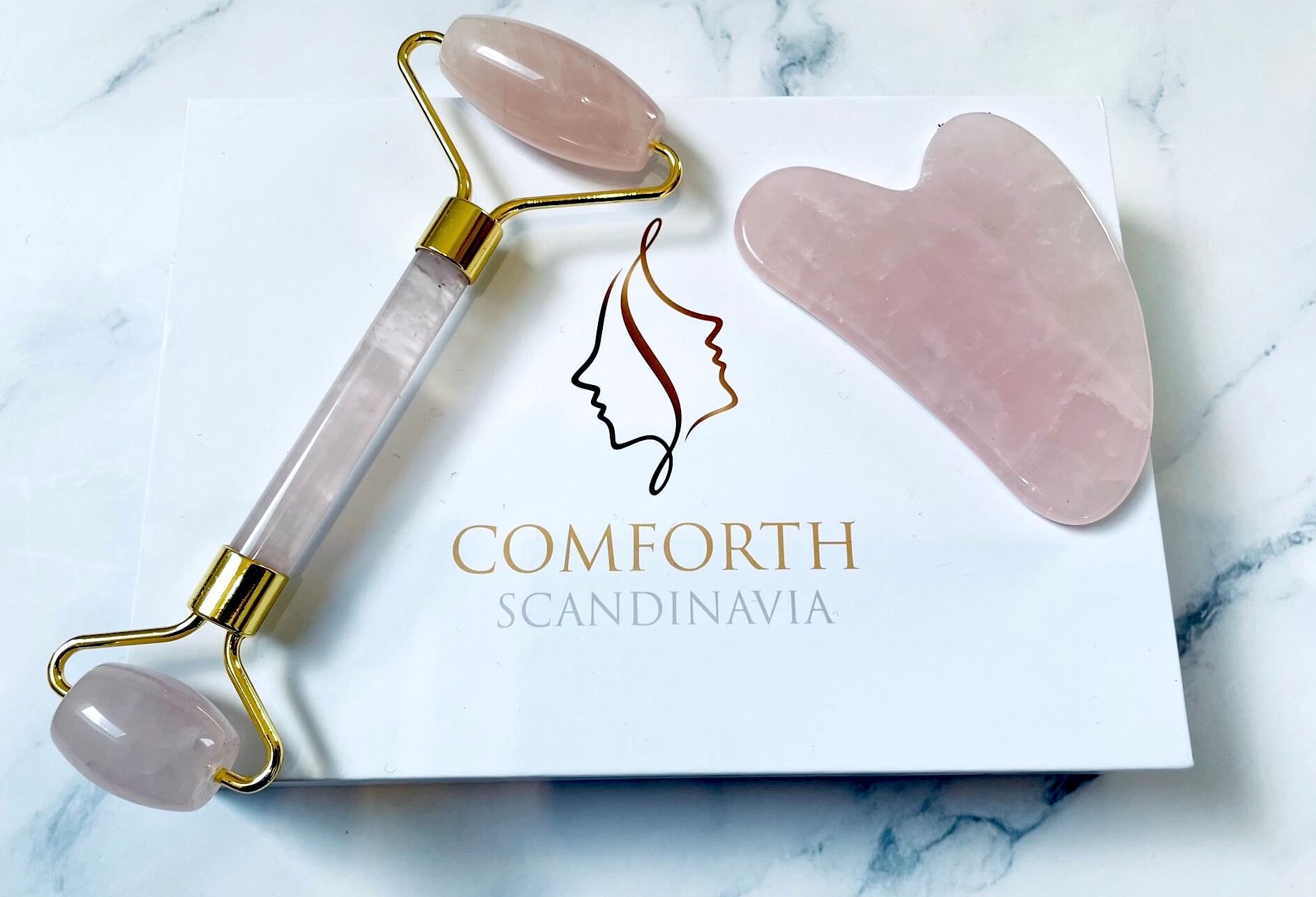 Comforth Gua Sha Sæt med Face Roller 