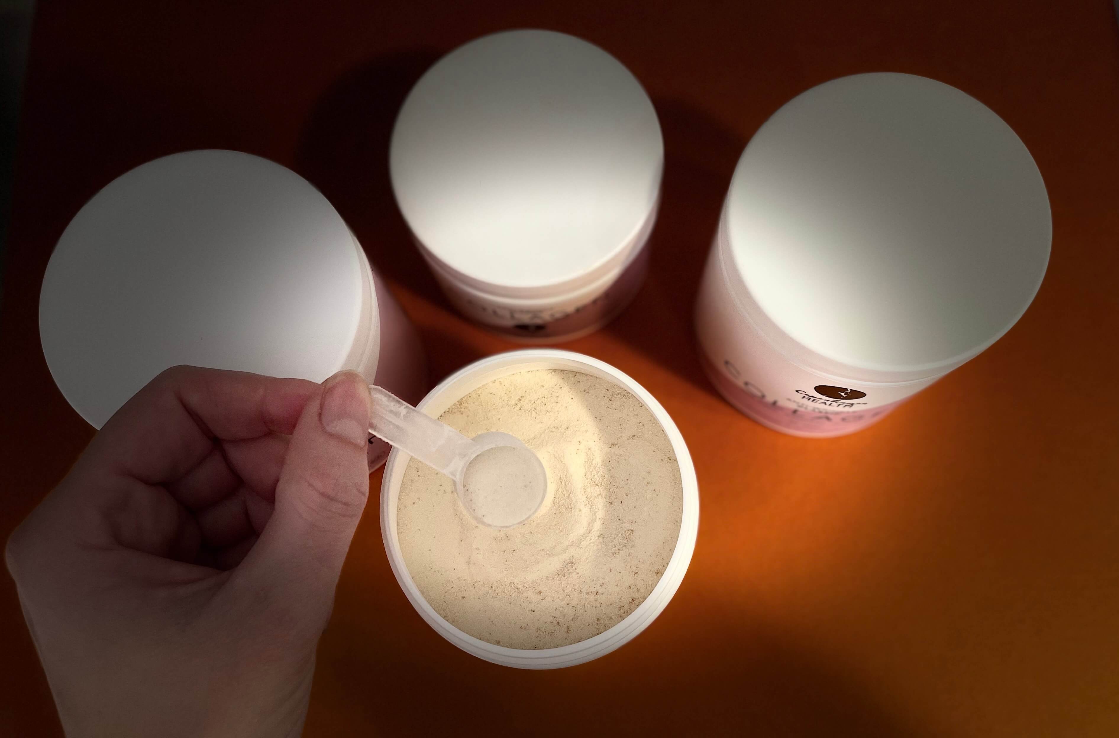 Copenhagen Health collagen åben med ske i