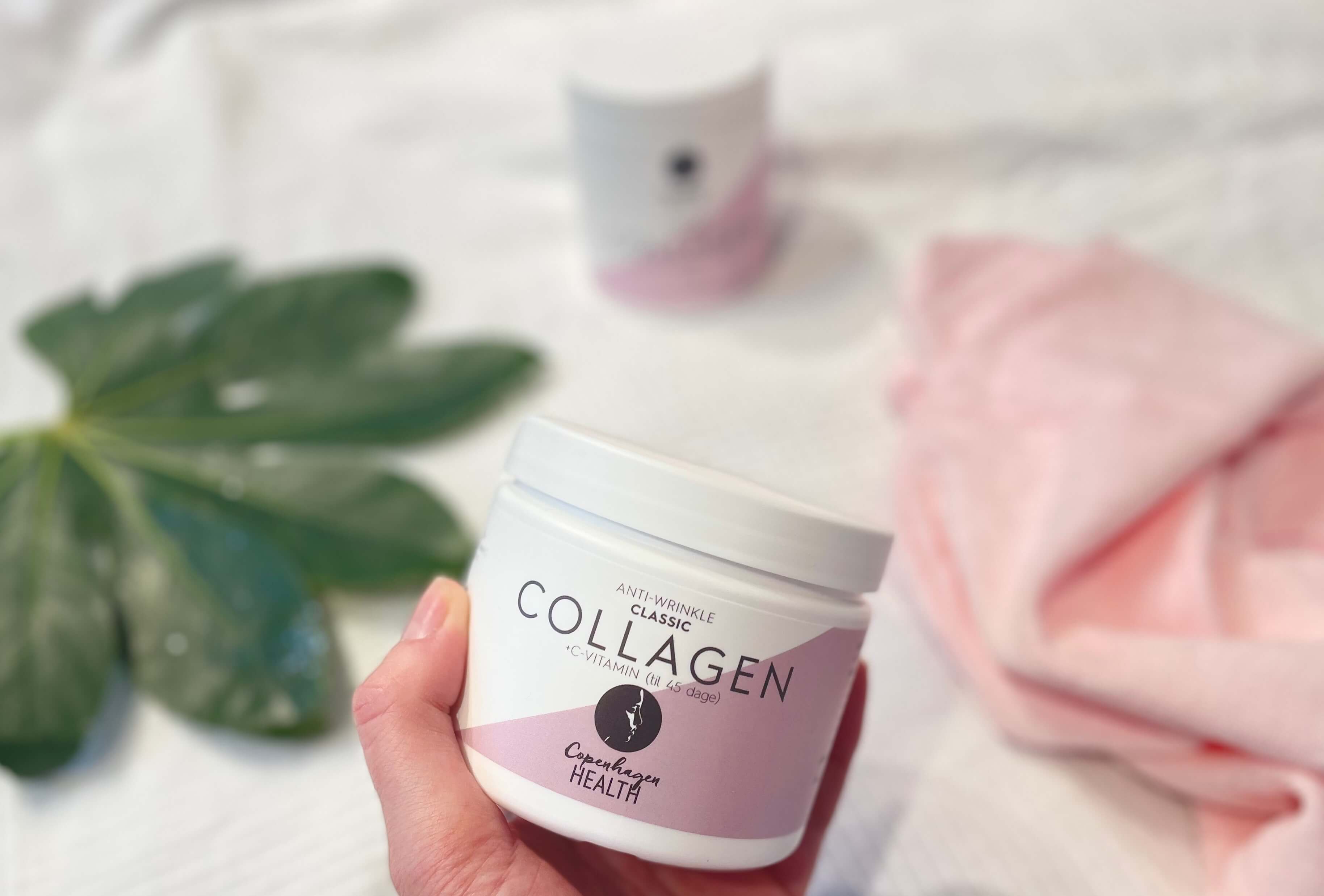 Copenhagen Health collagen i en hånd