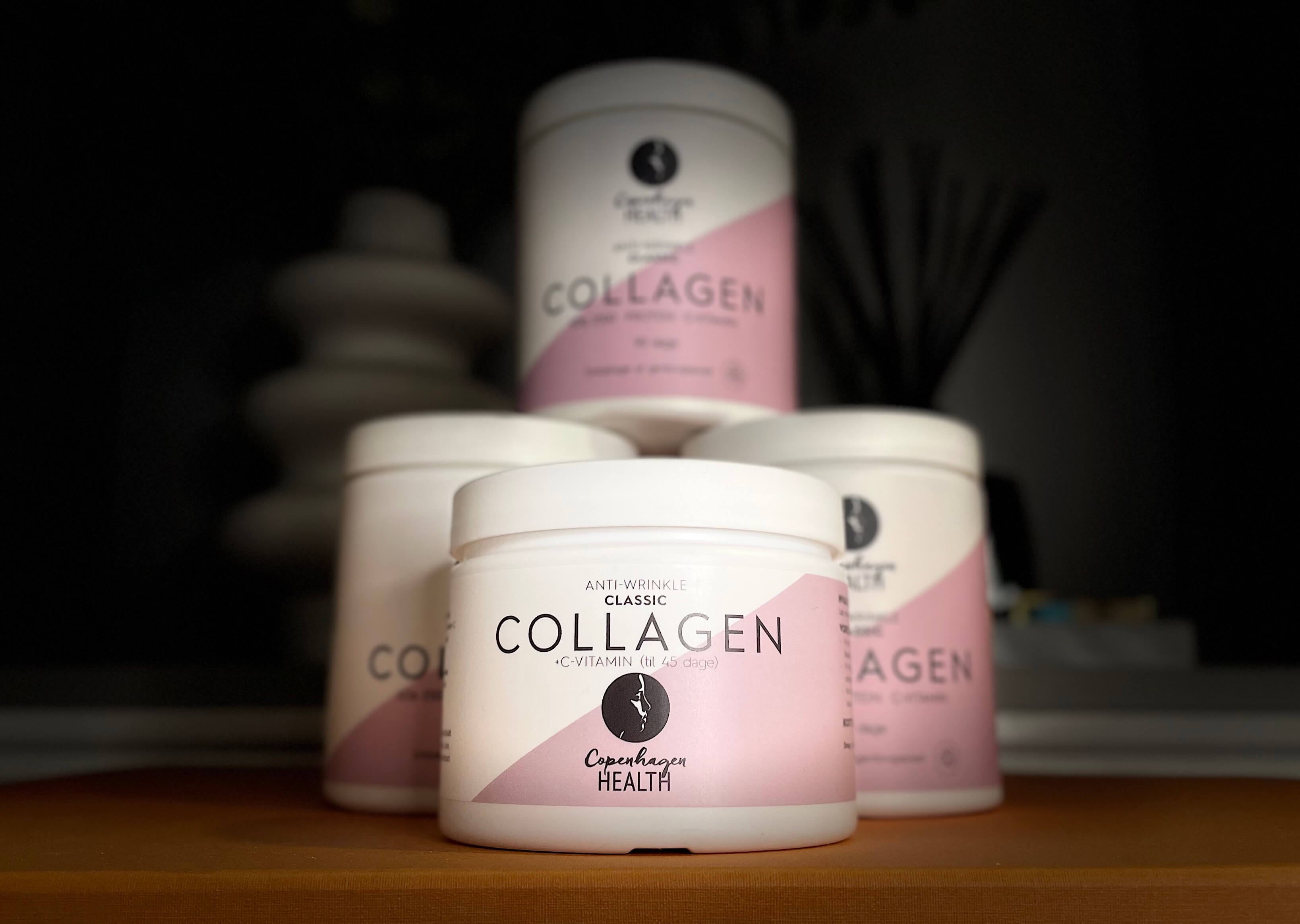 Copenhagen Health collagen ovenpå hinanden