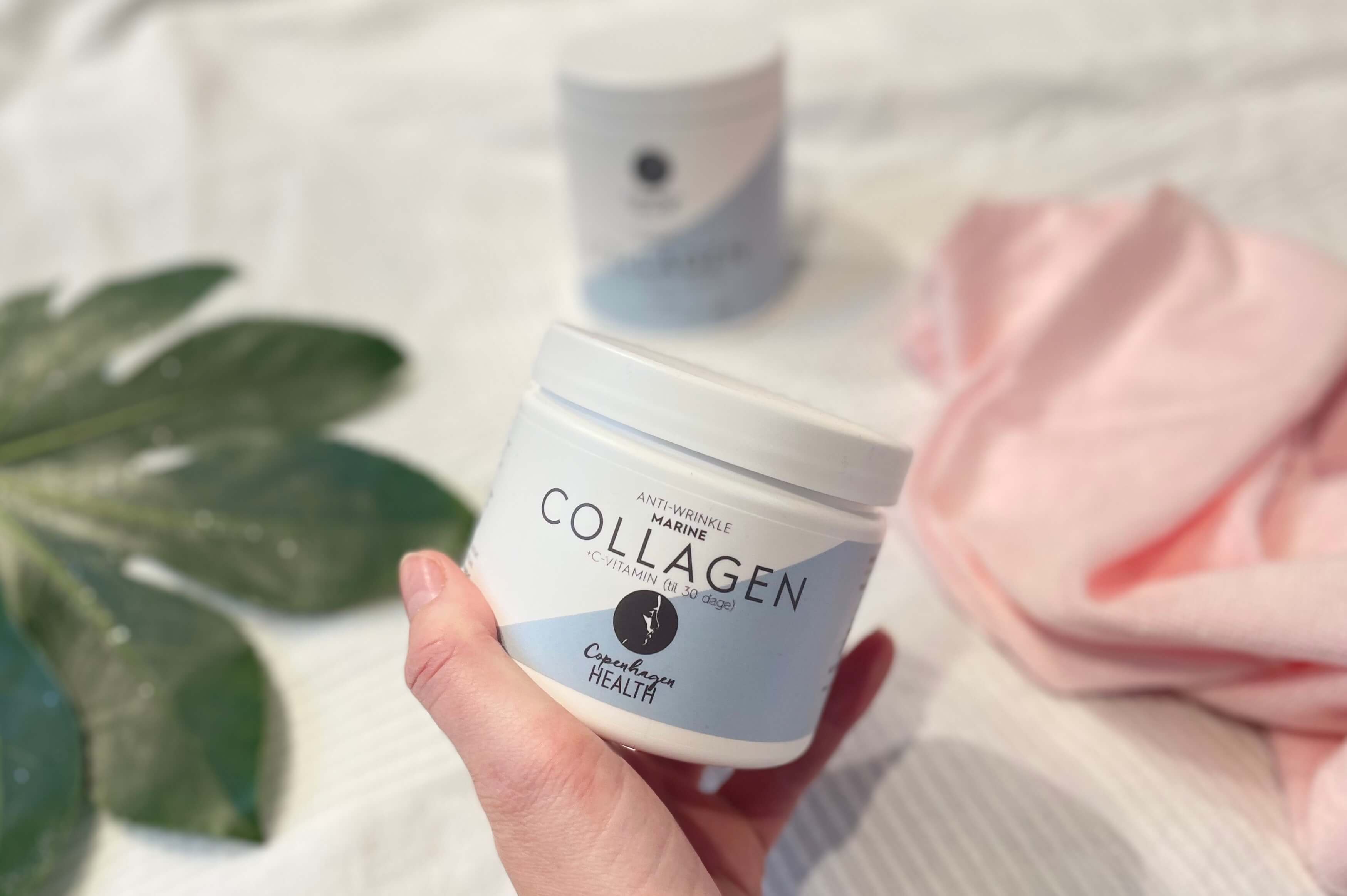 Copenhagen Health marine collagen i en hånd
