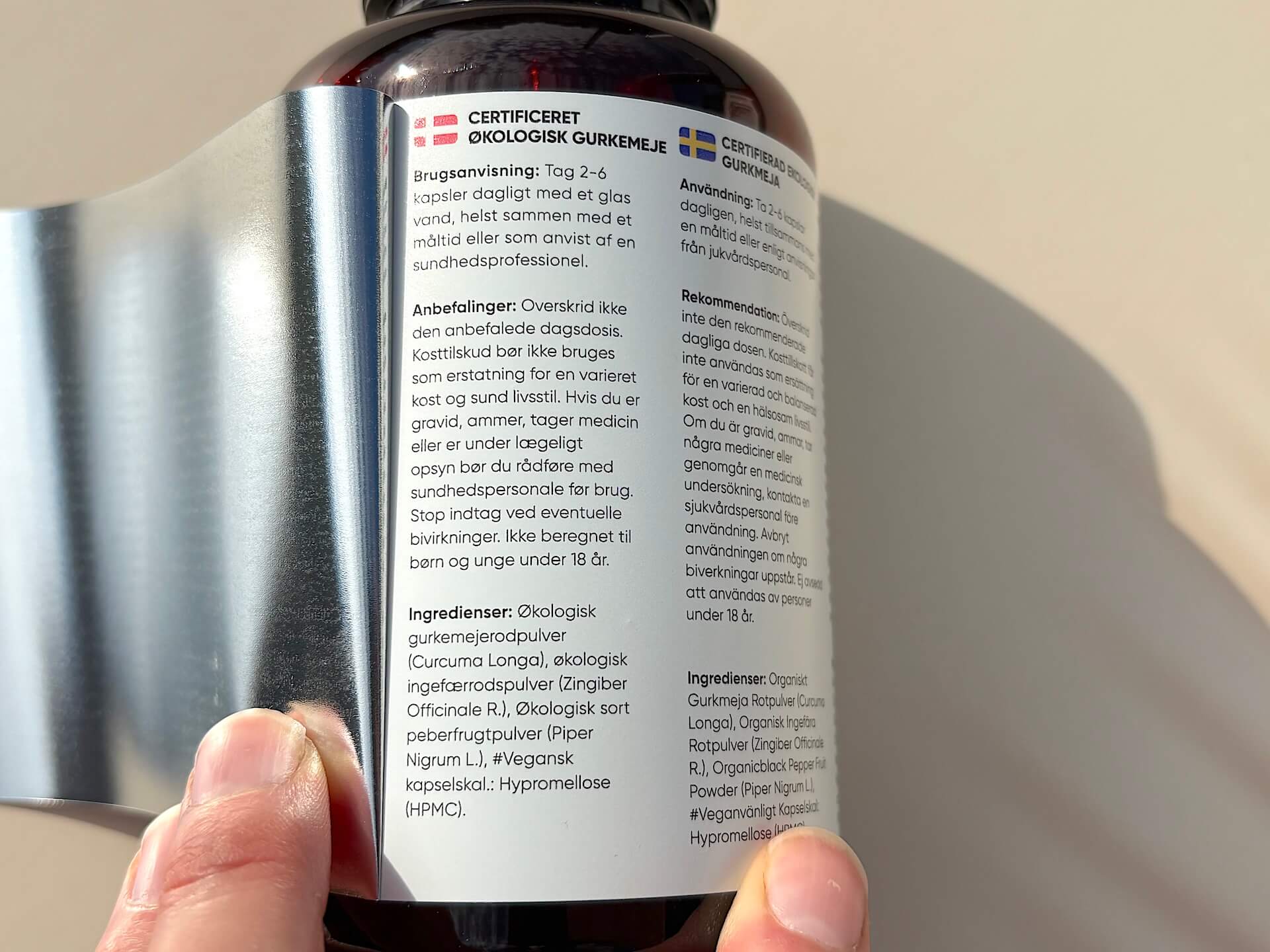 Dansk info på WeightWorld Turmeric gurkemejekapsler