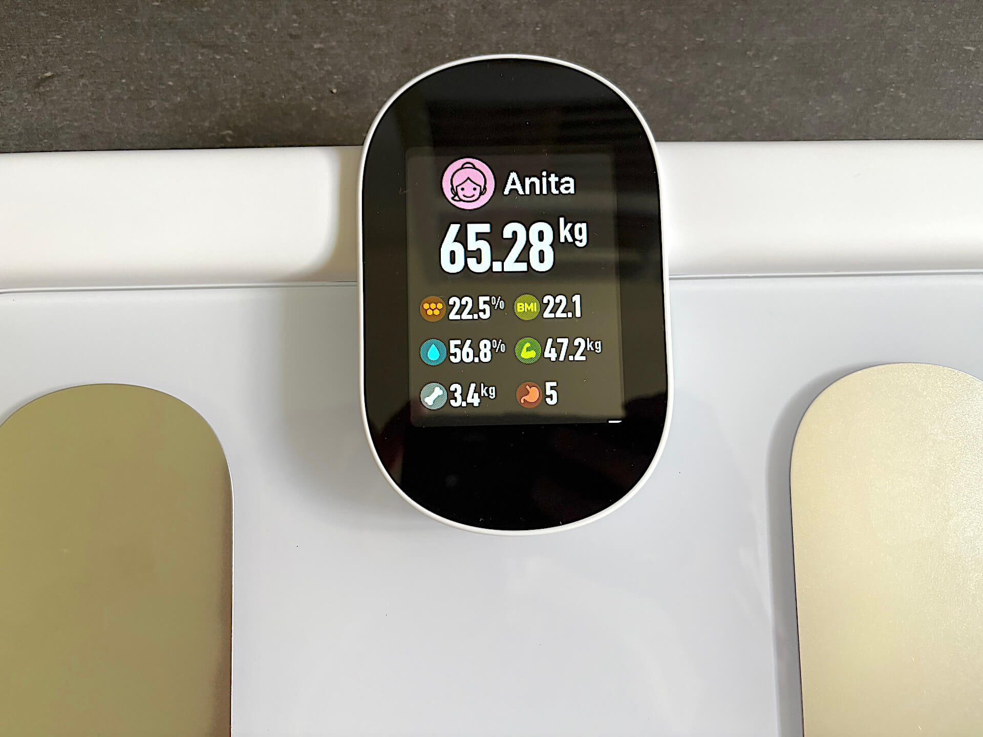 Display på Smartscan Kropsscanner Pro