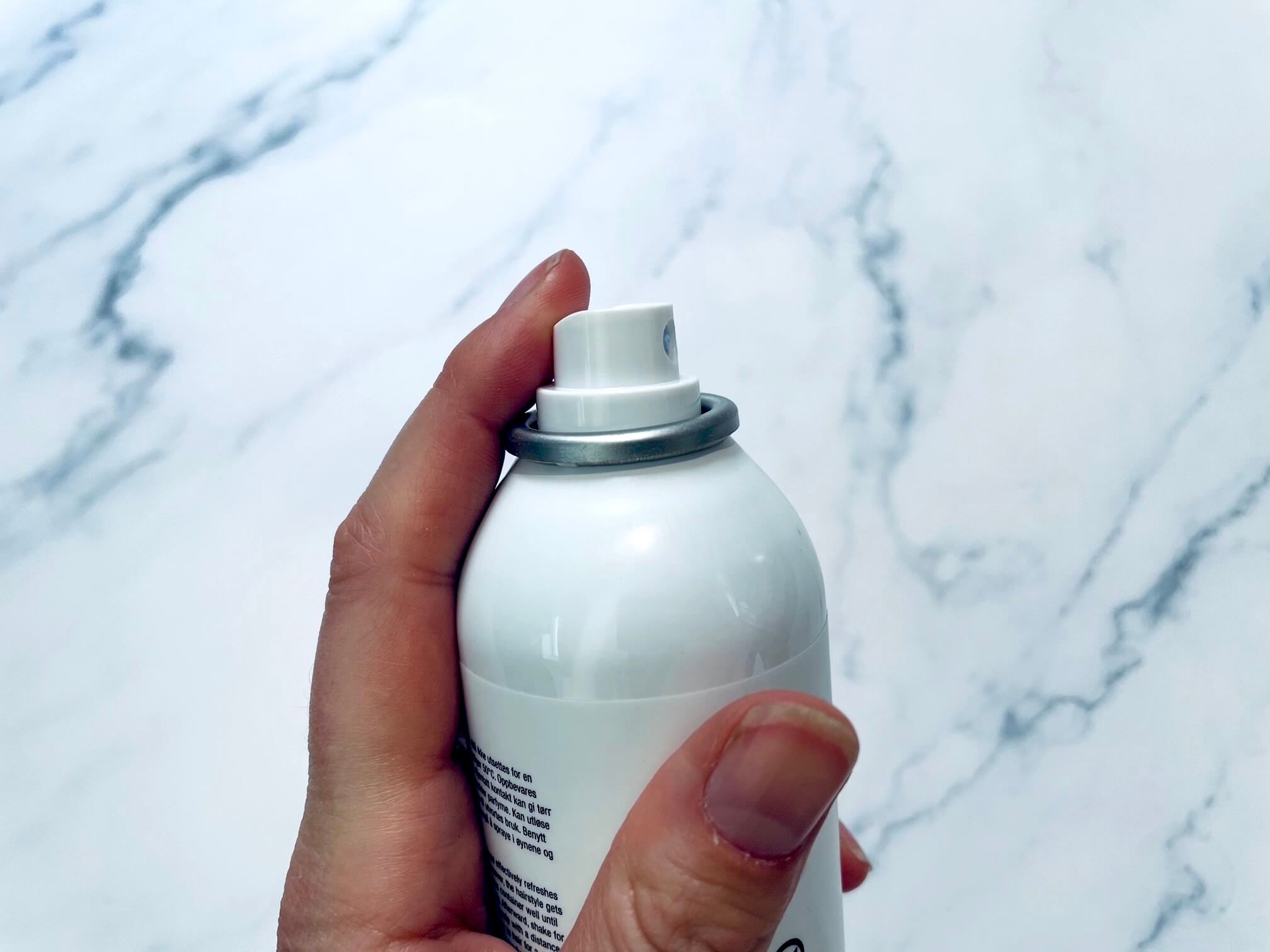 Dyse på ingredien Dry Shampoo tæt på