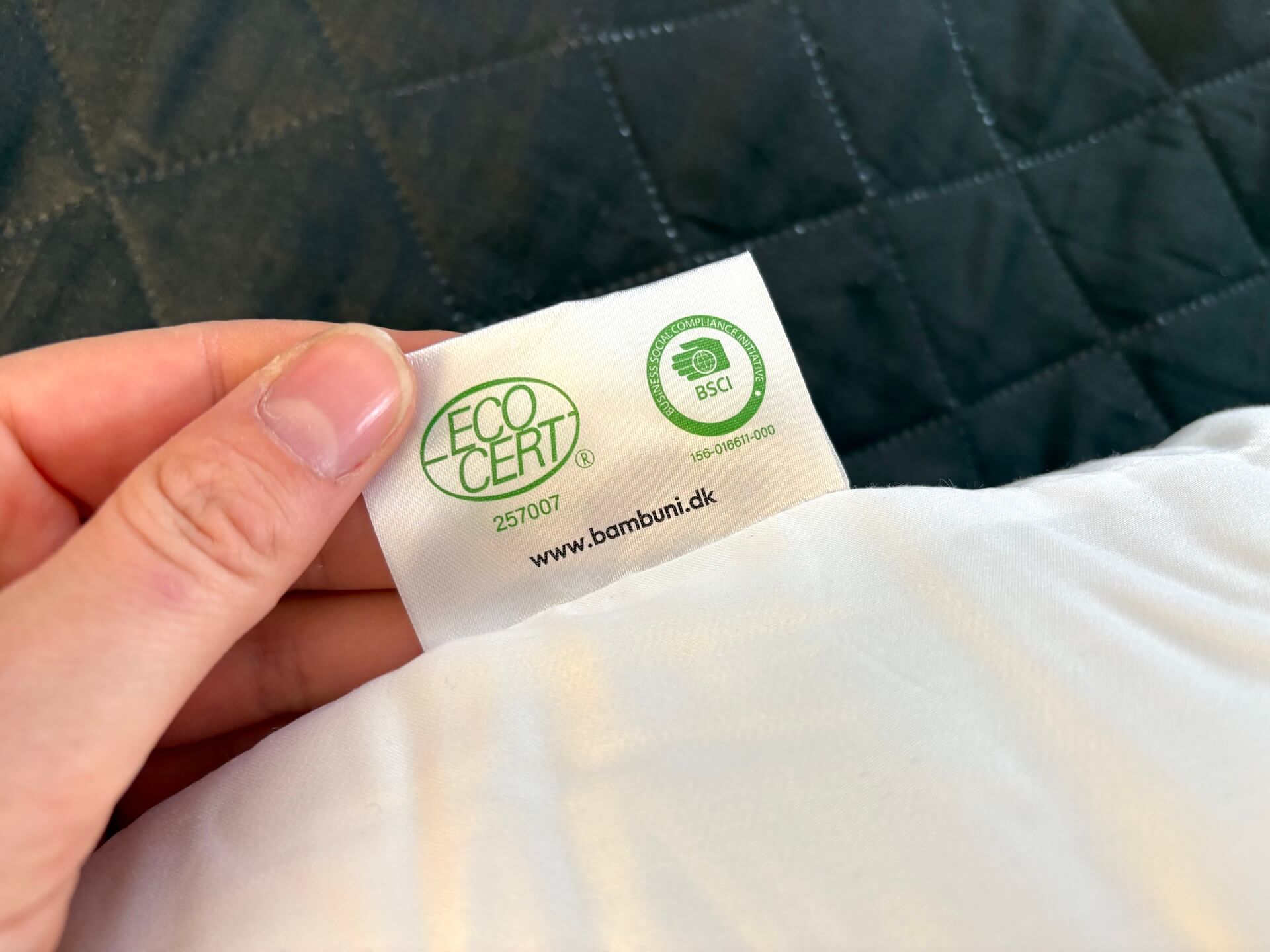 Ecocertificering på Bambuni Bambus Hovedpude