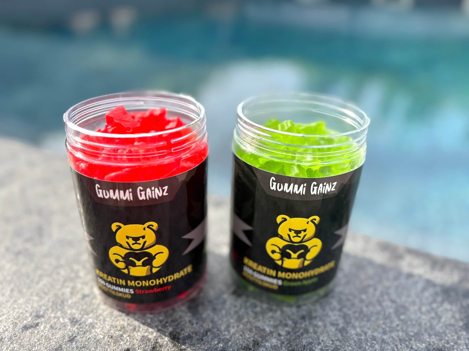 Gummi Gainz Creatine Gummies med æble og jordbærsmag