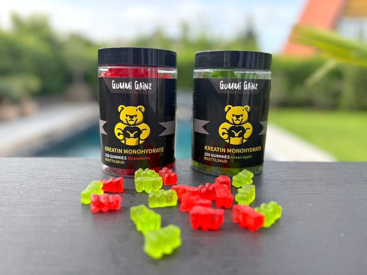 Gummi Gainz Creatine Gummies med vingummier foran