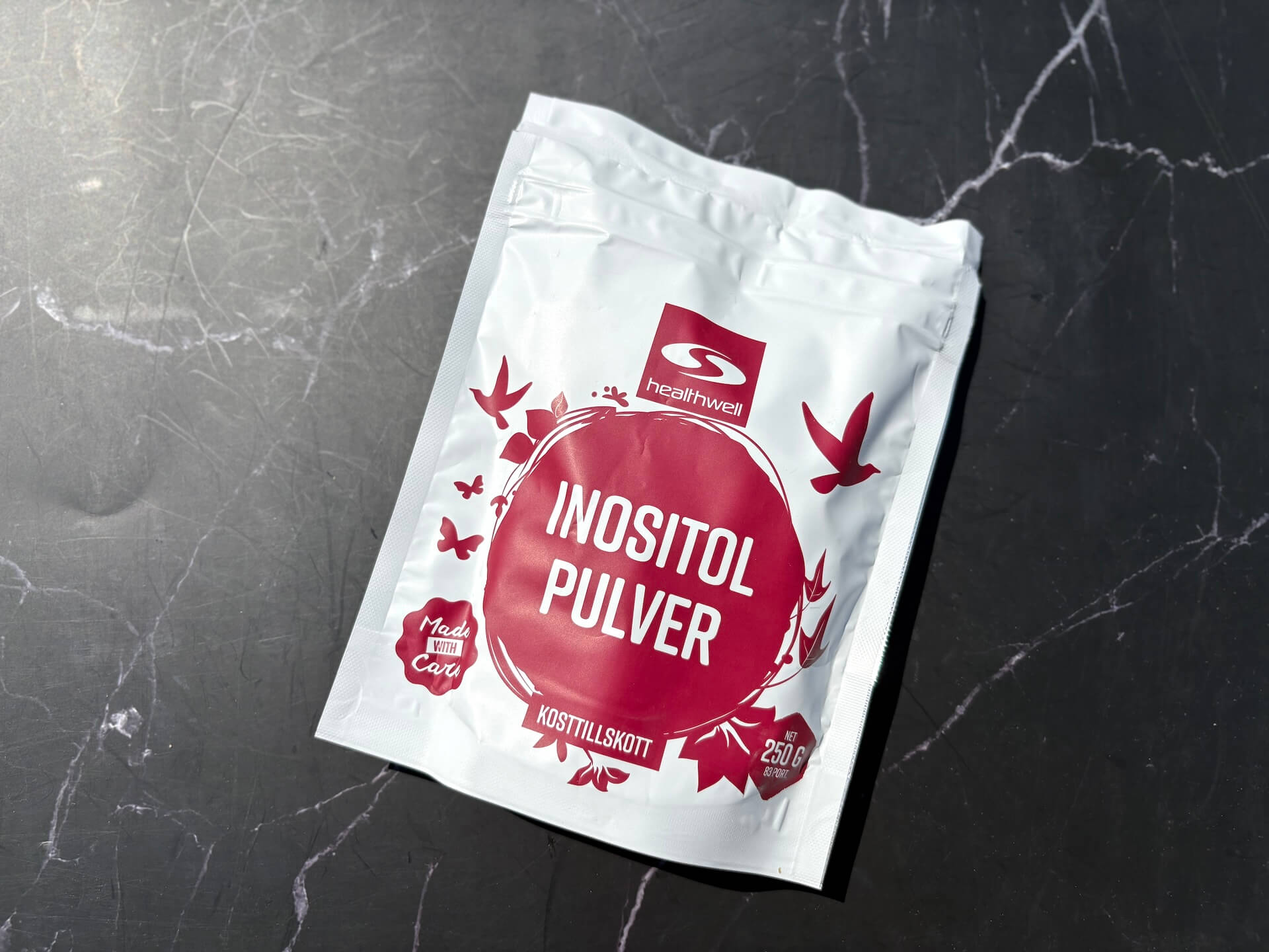 Healthwell Inositol Pulver på bord