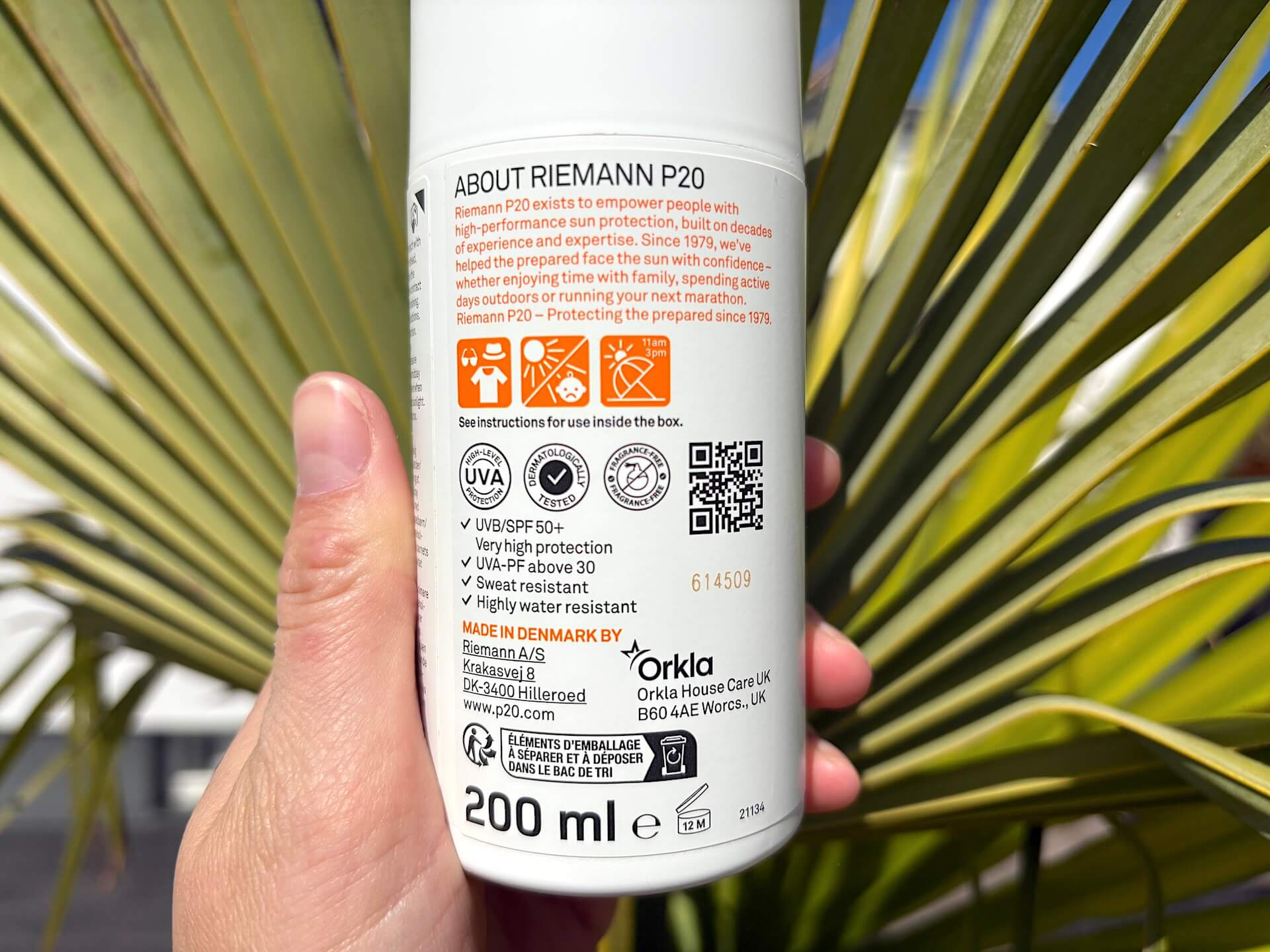 Info bag på P20 Riemann Original Spray SPF 50+