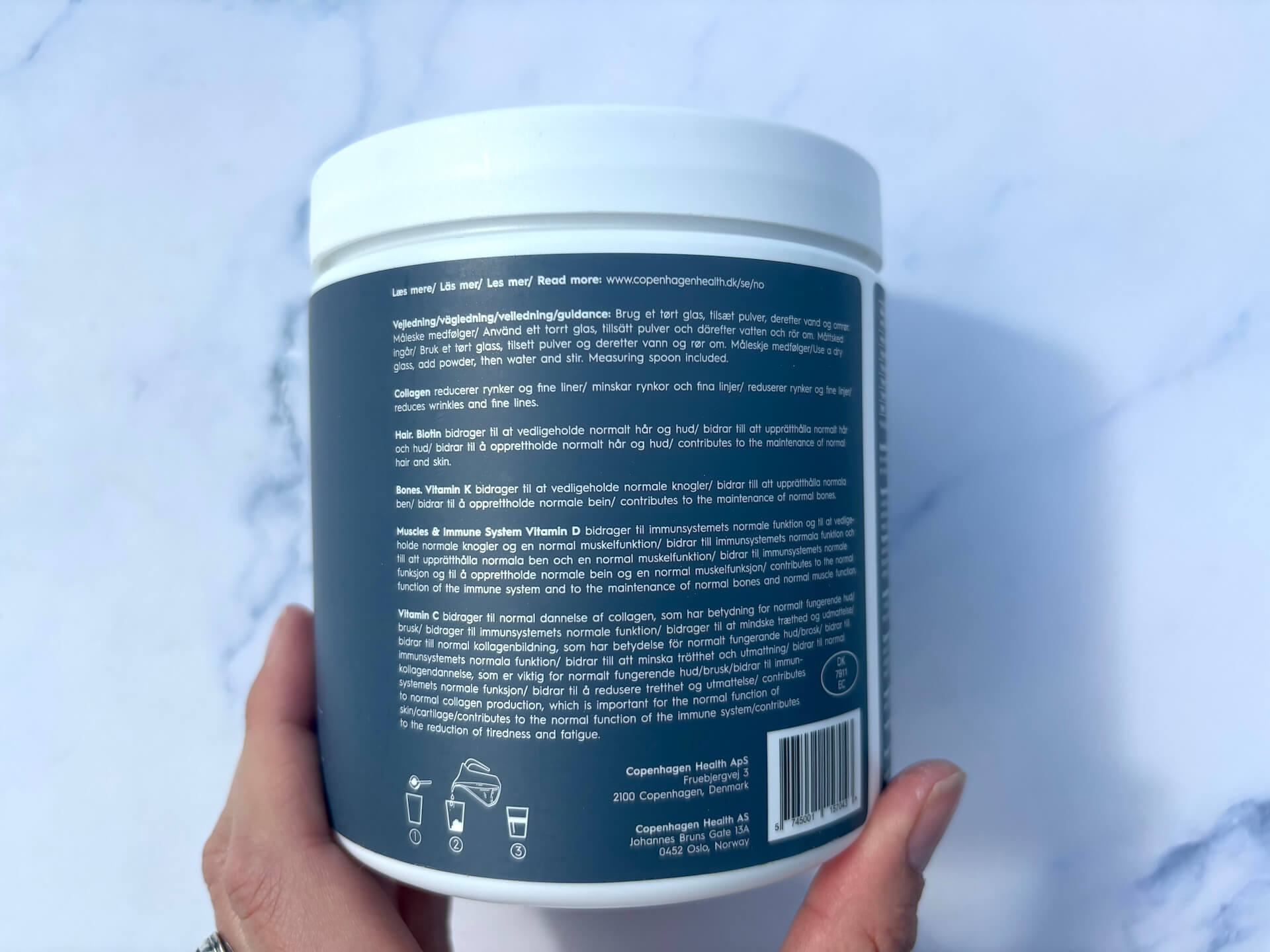 Info på Copenhagen Health Marine Collagen Pro Edition
