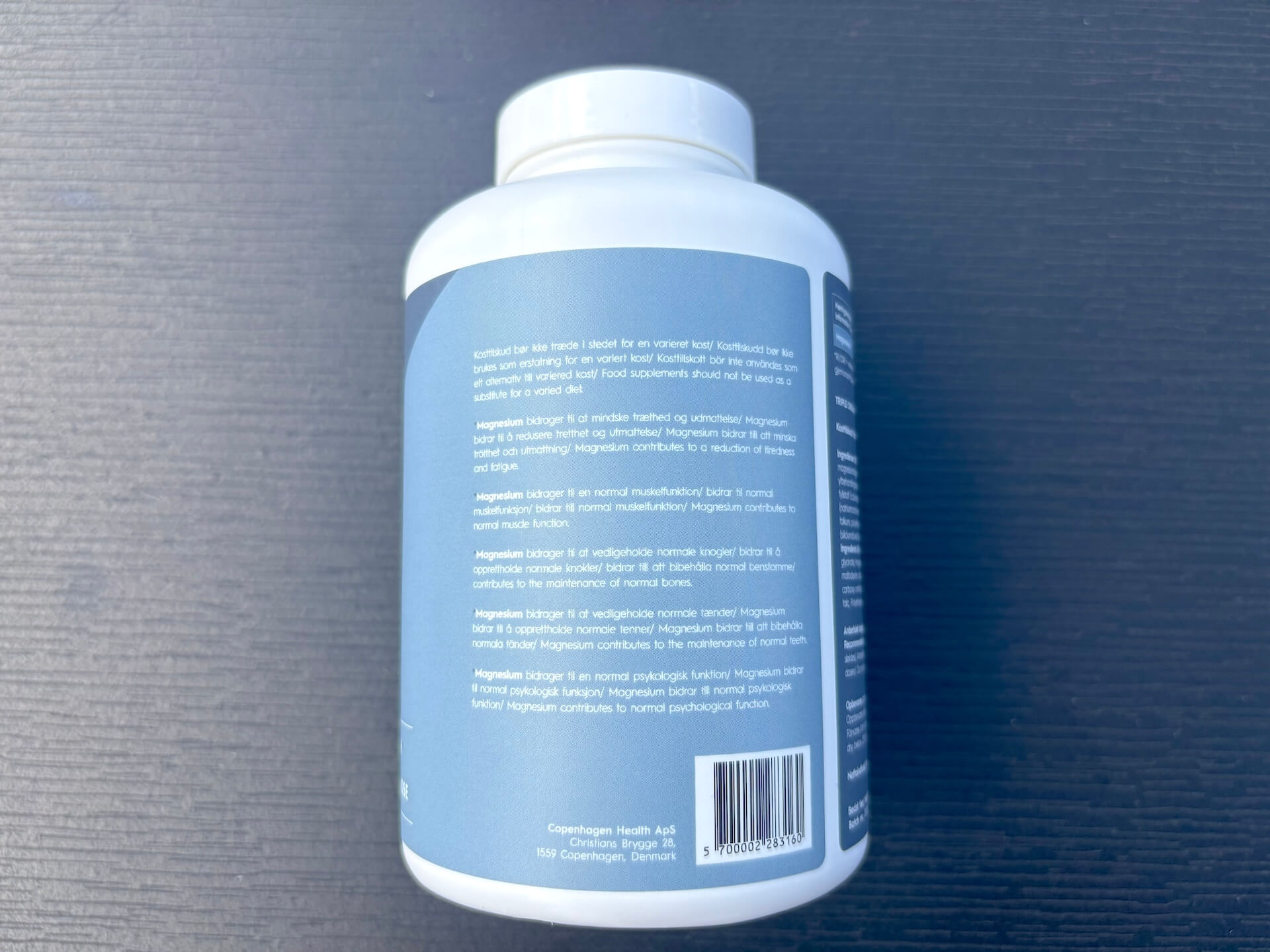 Info på Copenhagen Health Triple Organic Magnesium