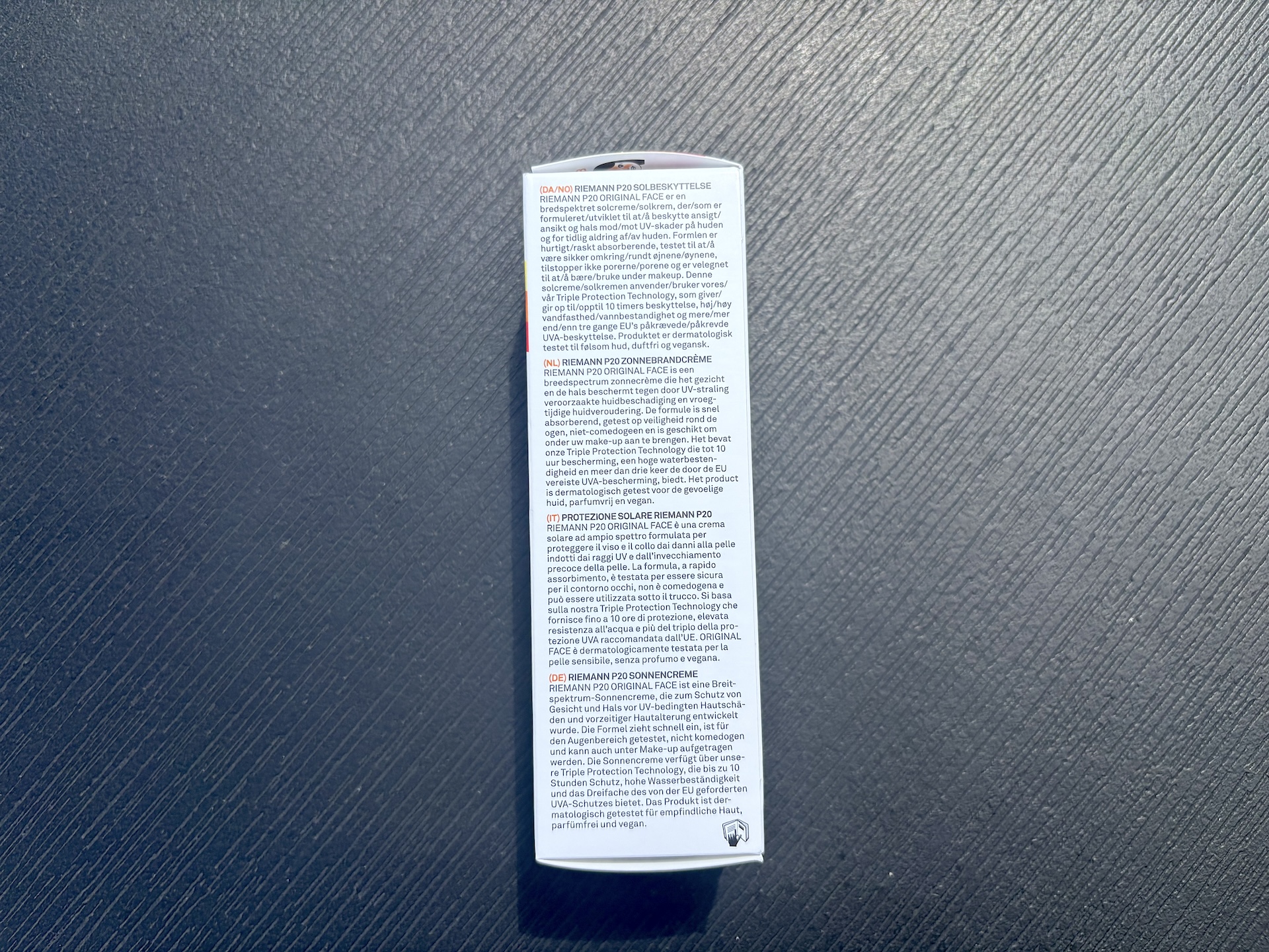 Info på P20 Riemann Original Face SPF 30