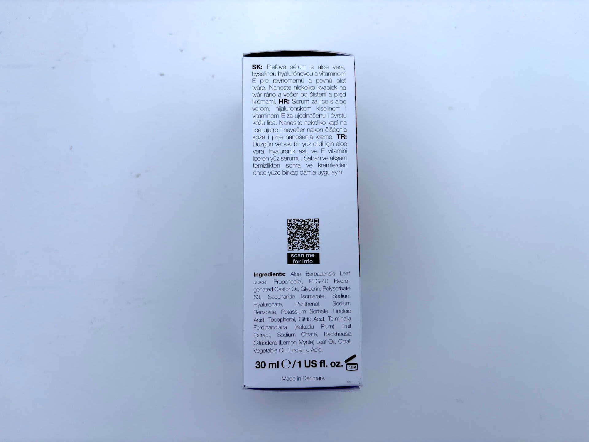 Ingredienser i Australian Bodycare Aloe Vera Serum